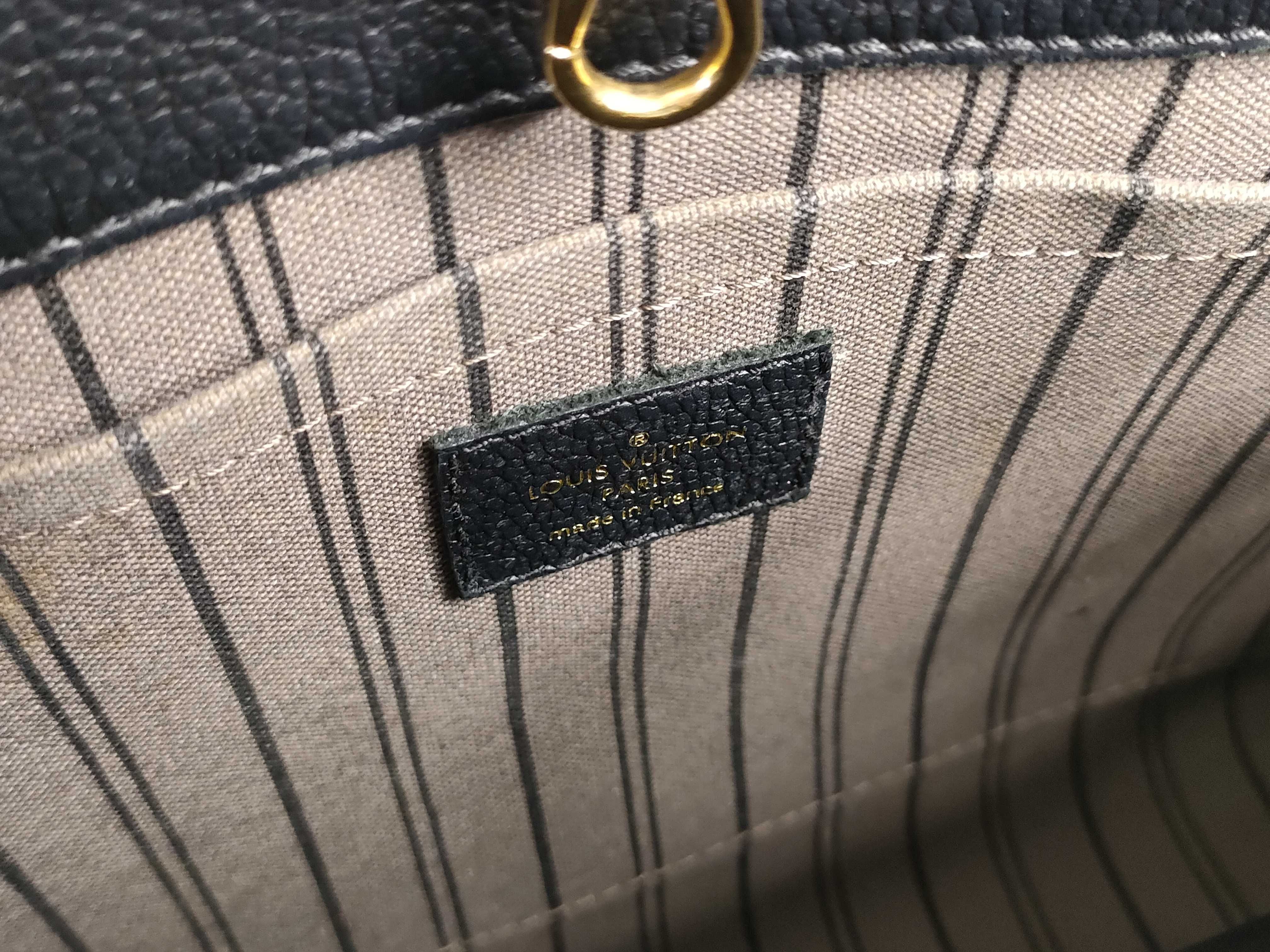 Empreinte Montaigne MM Black Handbag with Gold Hardware and Studs SF0178 — view 12