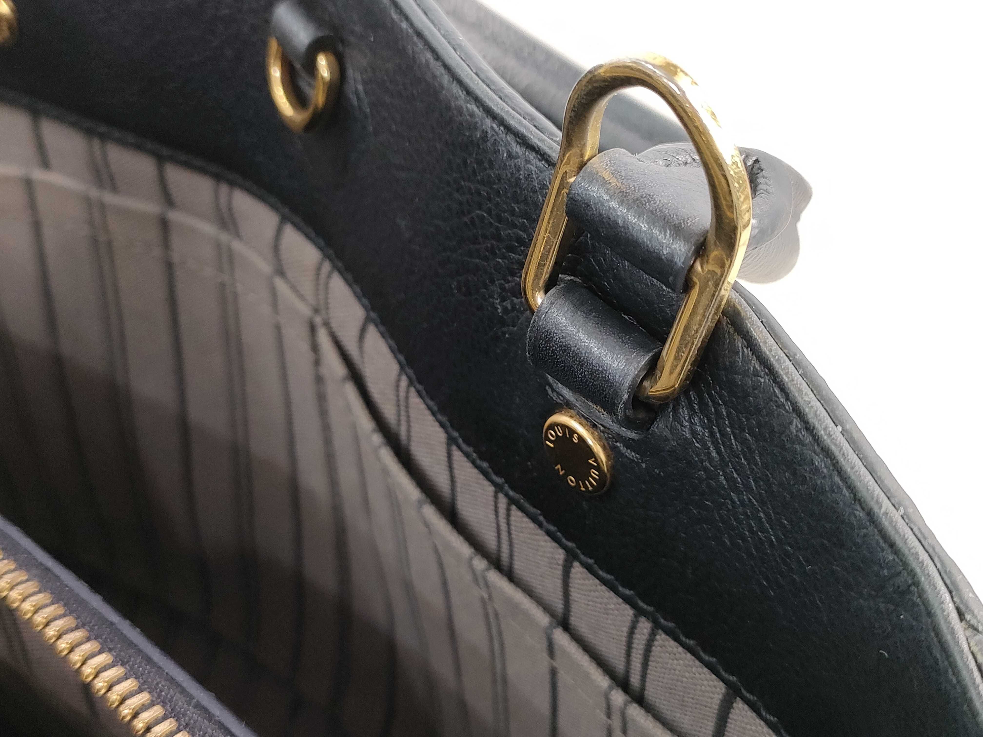 Empreinte Montaigne MM Black Handbag with Gold Hardware and Studs SF0178 — view 14