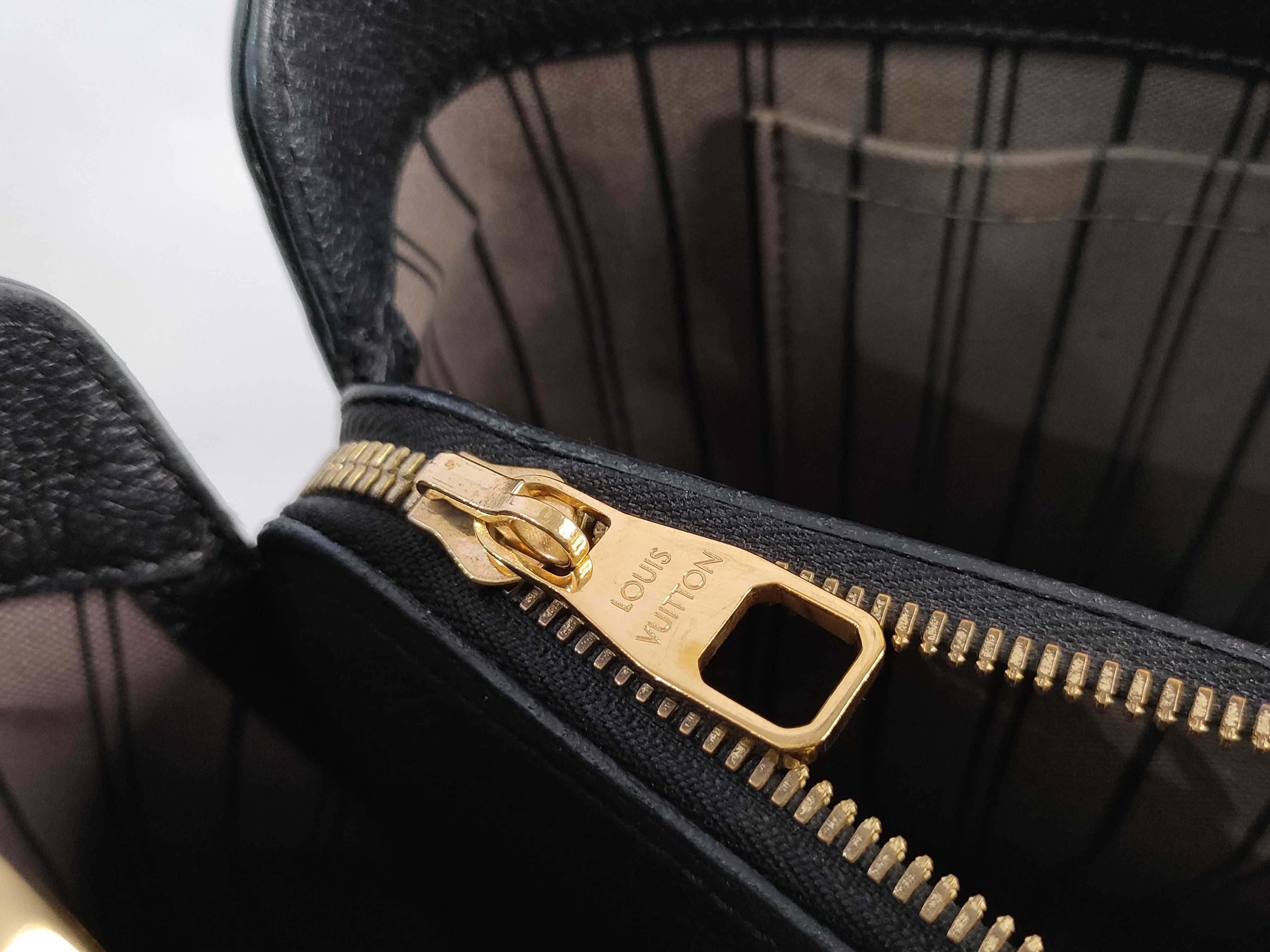 Empreinte Montaigne MM Black Handbag with Gold Hardware and Studs SF0178 — view 15