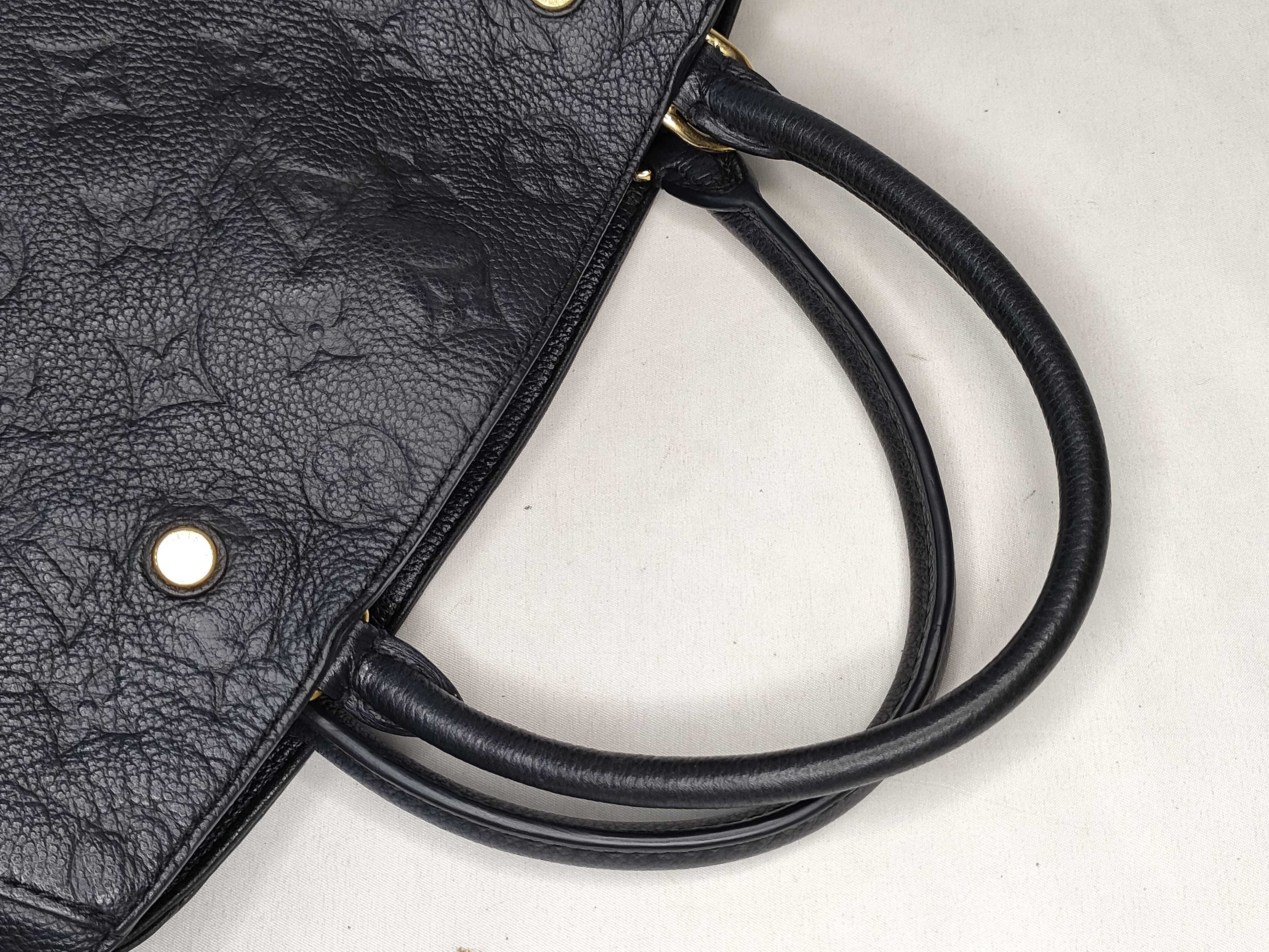 Empreinte Montaigne MM Black Handbag with Gold Hardware and Studs SF0178 — view 3