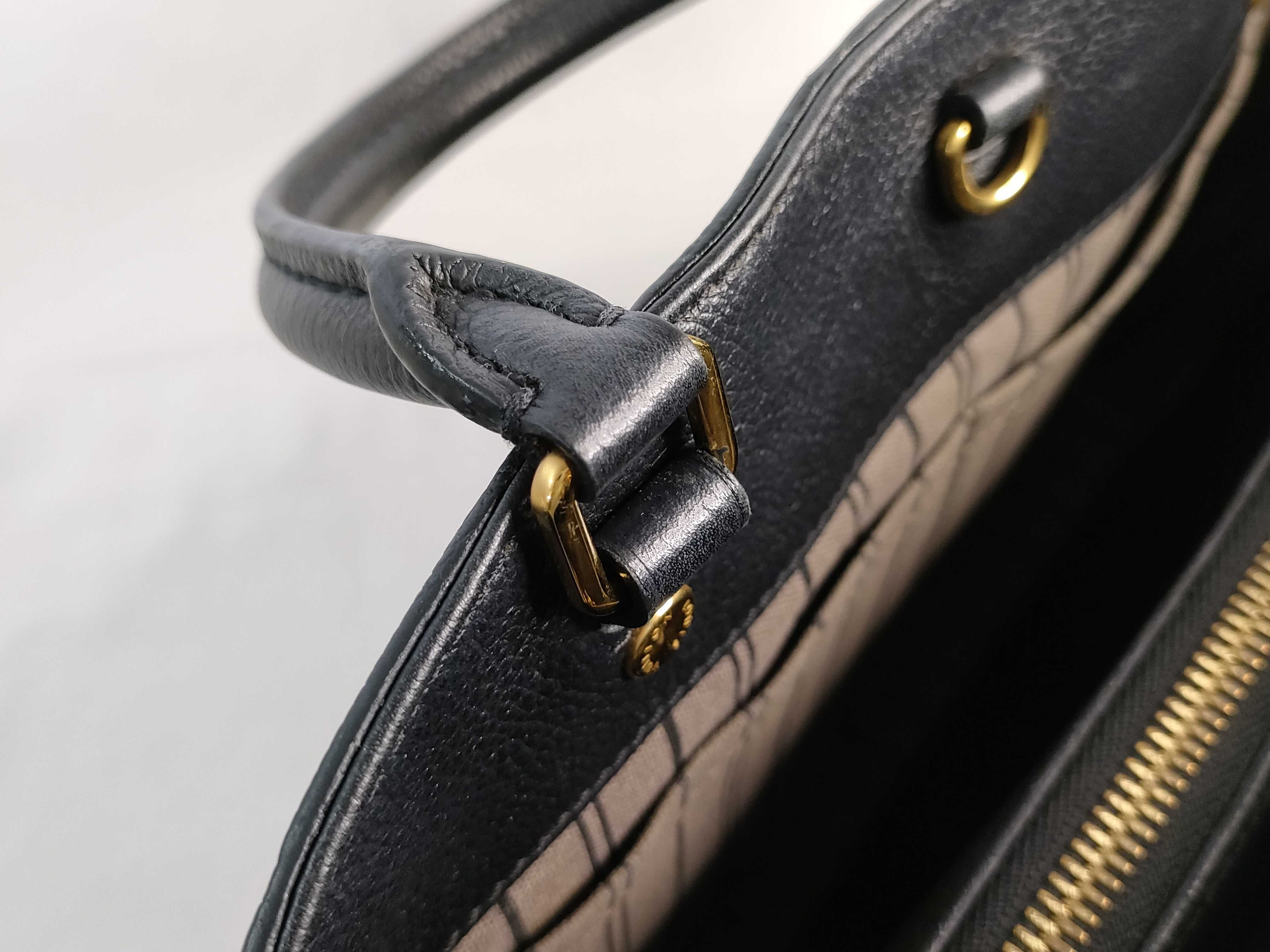 Empreinte Montaigne MM Black Handbag with Gold Hardware and Studs SF0178 — view 5
