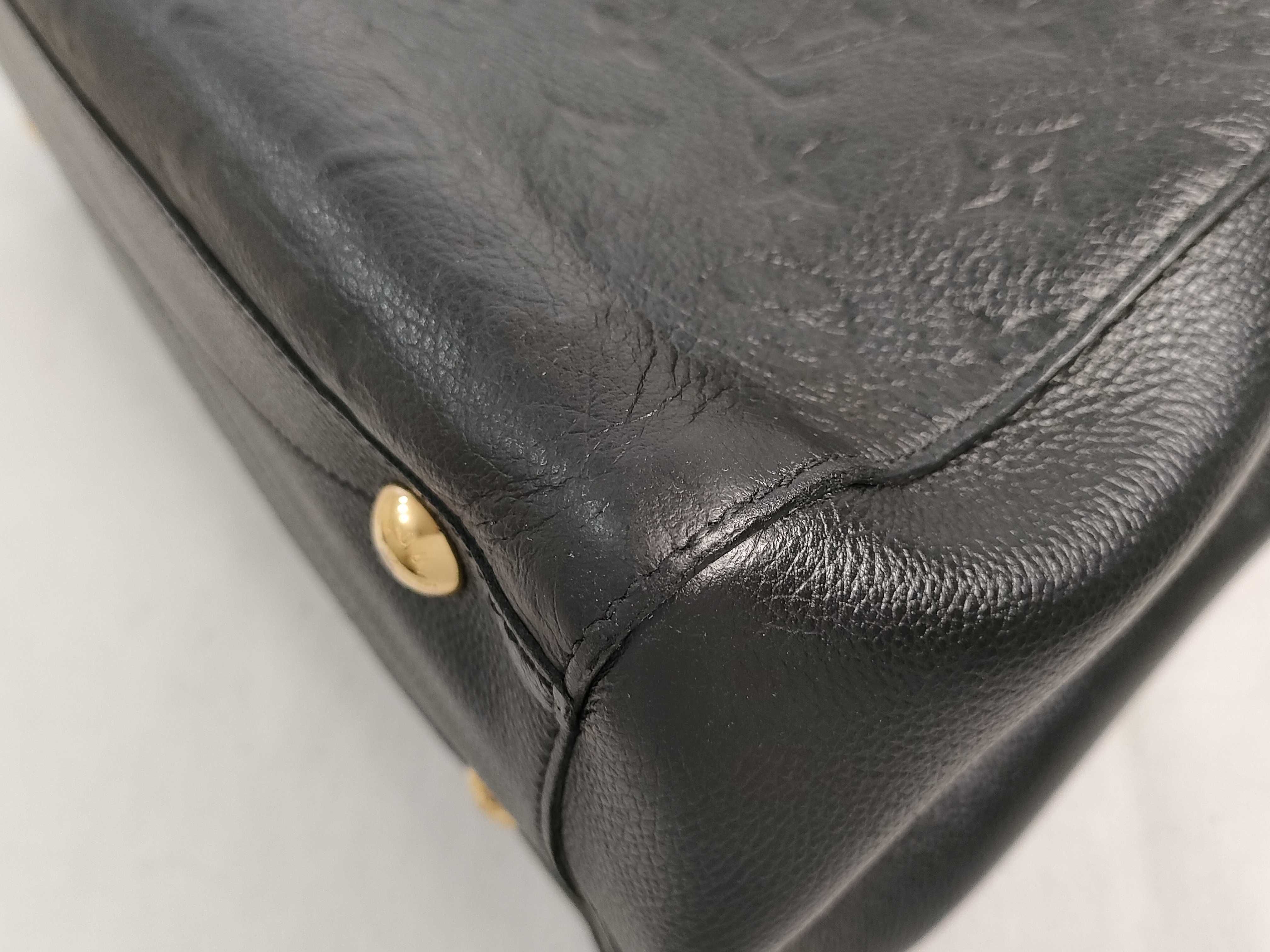 Empreinte Montaigne MM Black Handbag with Gold Hardware and Studs SF0178 — view 7