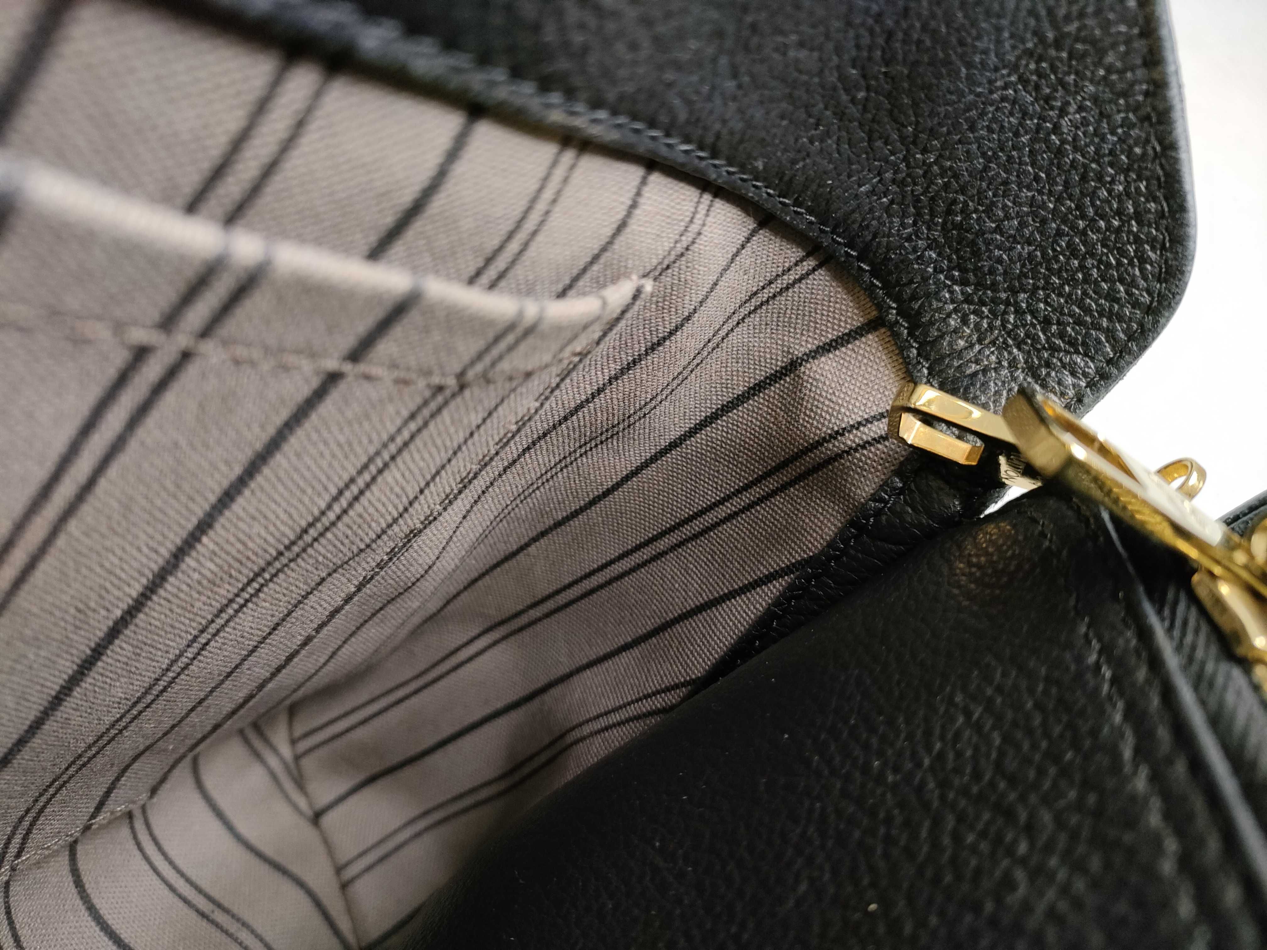 Empreinte Montaigne MM Black Handbag with Gold Hardware and Studs SF0178 — view 9