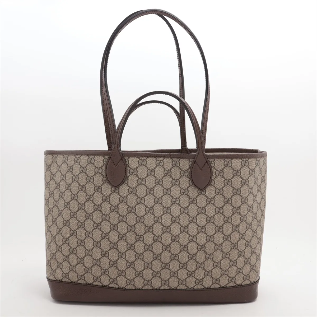 GG Supreme PVC x Leather 2WAY Tote Bag Beige 739730 — view 2
