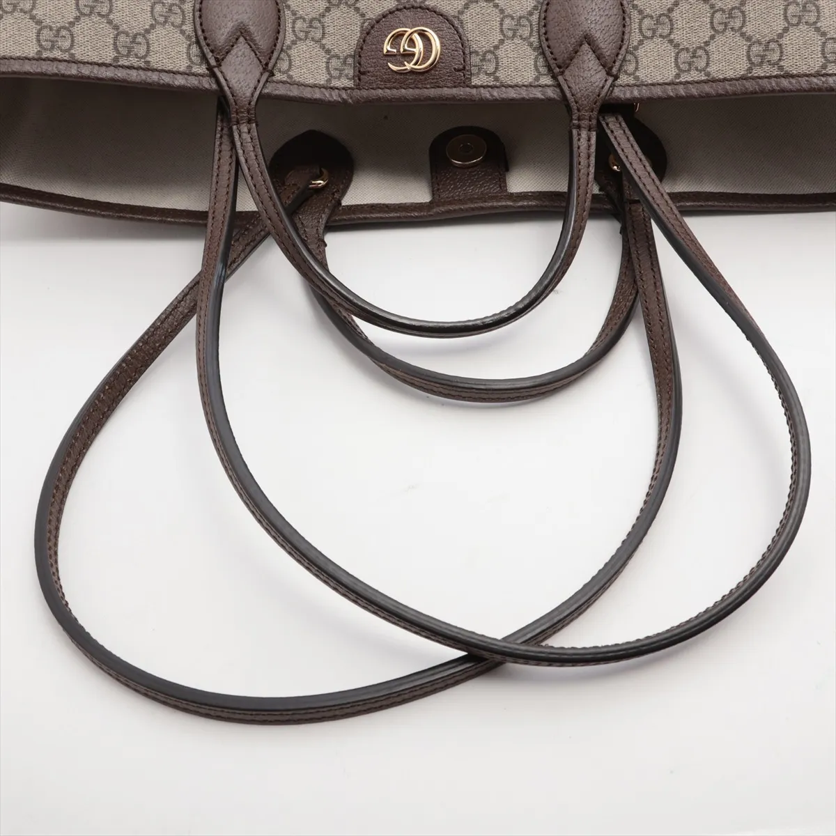 GG Supreme PVC x Leather 2WAY Tote Bag Beige 739730 — view 5