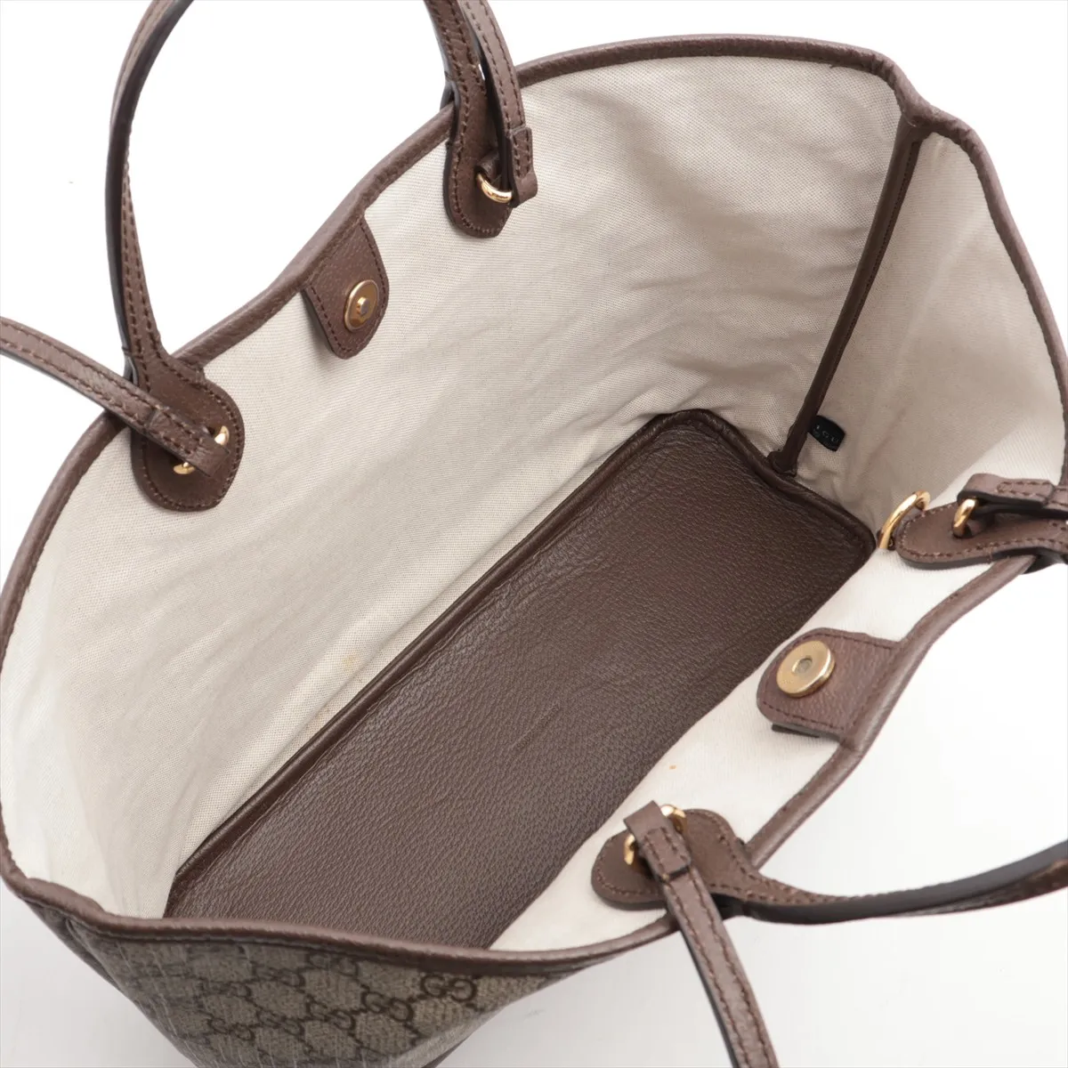 GG Supreme PVC x Leather 2WAY Tote Bag Beige 739730 — view 7