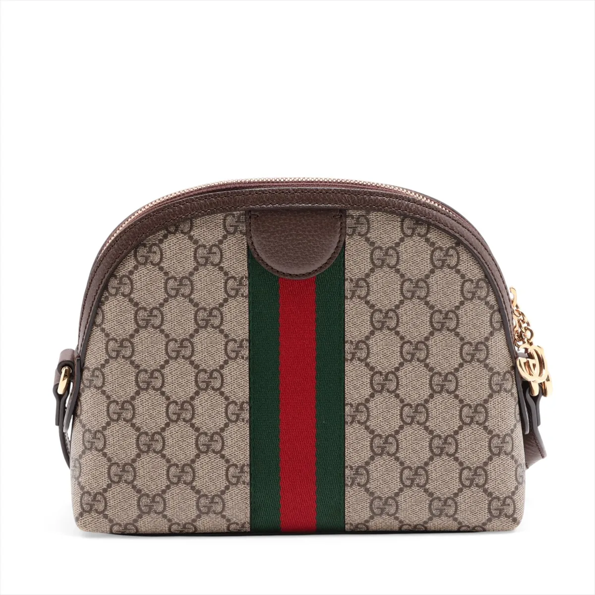 GG Supreme Ophidia PVC x Leather Shoulder Bag, Beige x Brown, 499621 — view 2