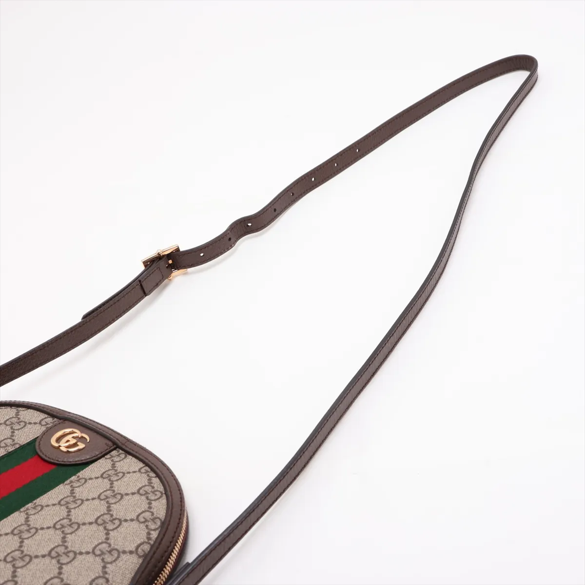 GG Supreme Ophidia PVC x Leather Shoulder Bag, Beige x Brown, 499621 — view 5