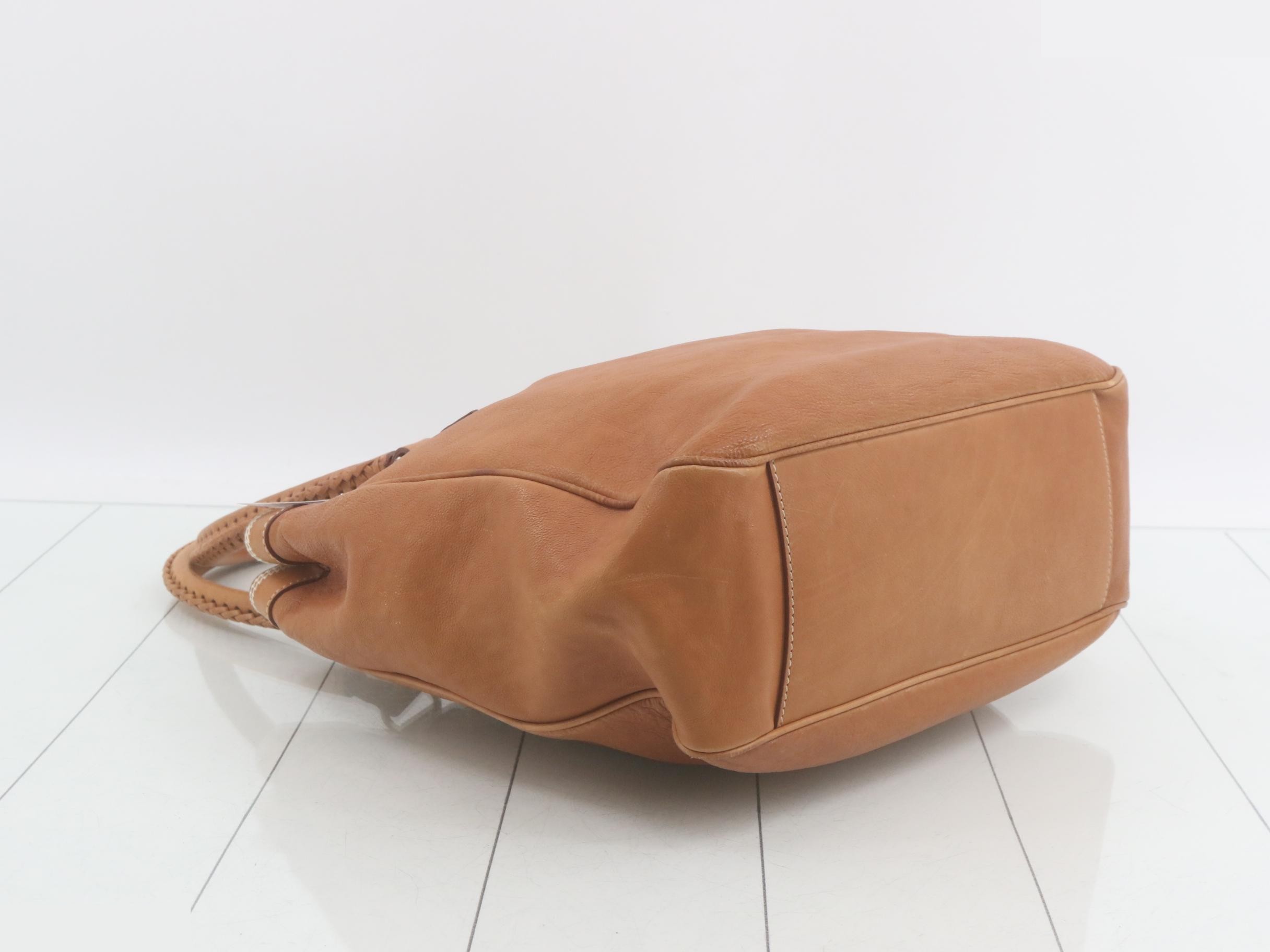 Shoulder bag, brown leather — view 5