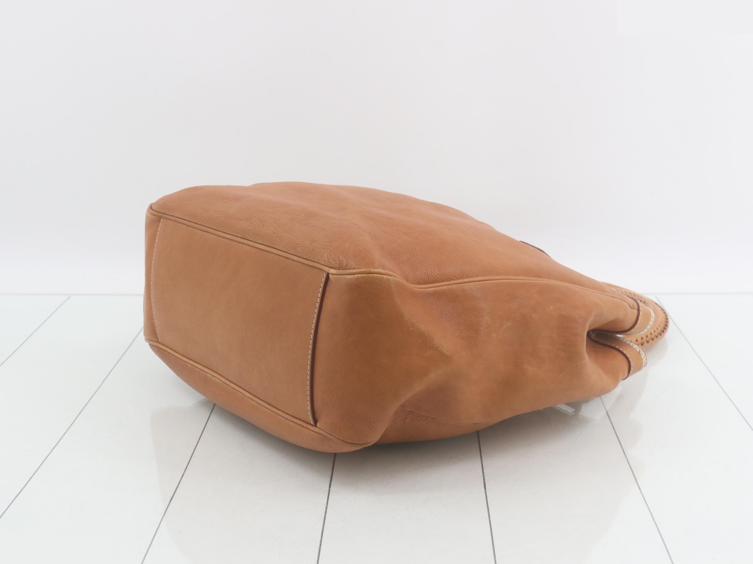 Shoulder bag, brown leather — view 6