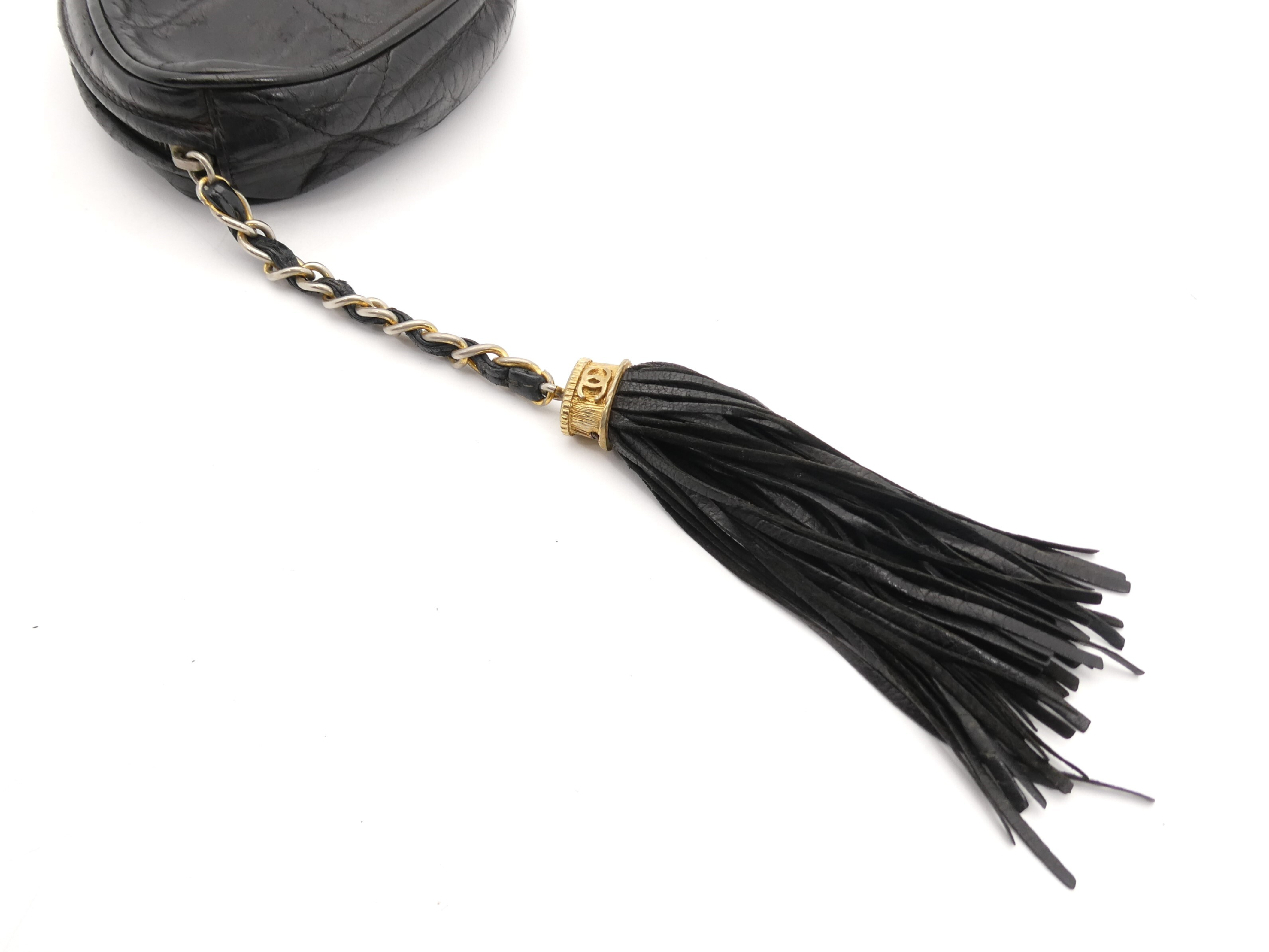 Matelassé Coco Mark Fringe Pouch — view 6