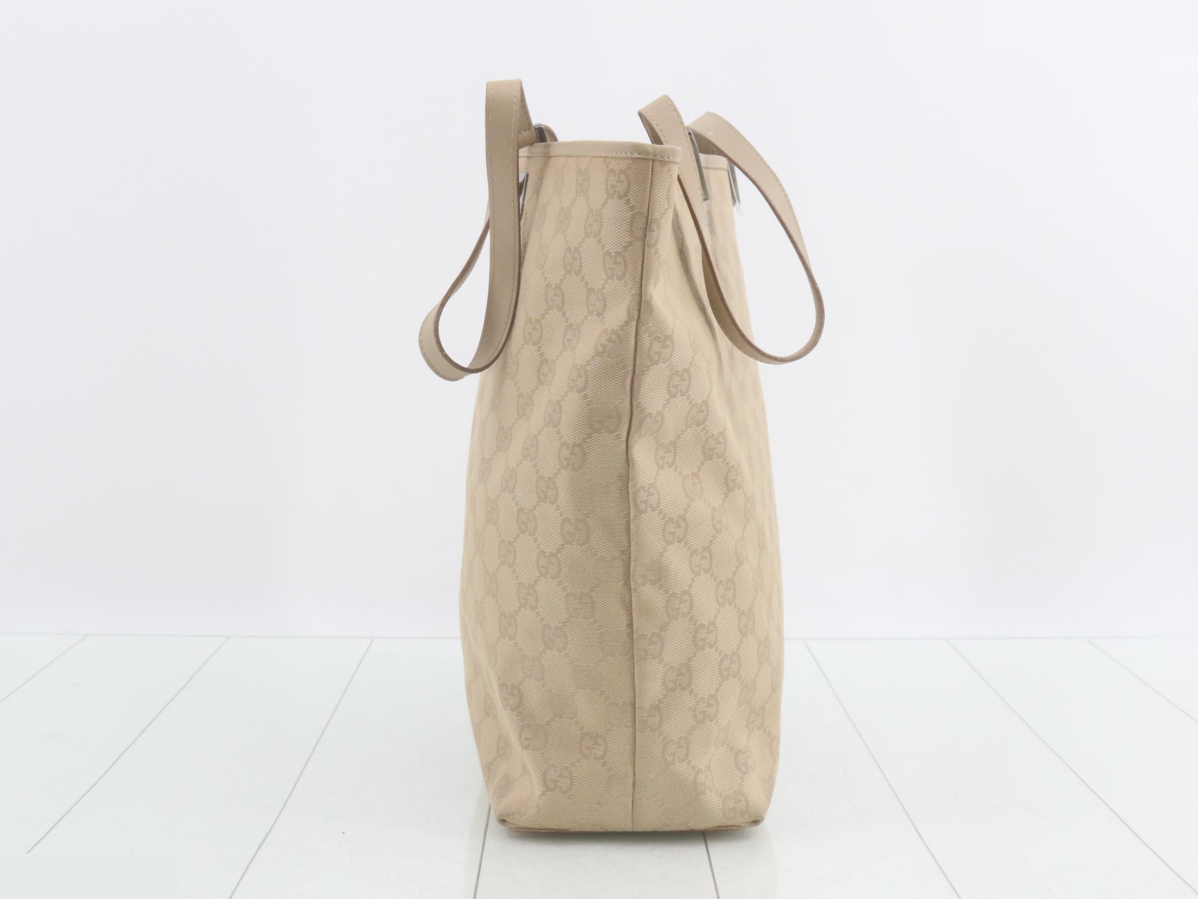 GG Canvas Tote Bag, Beige — view 3