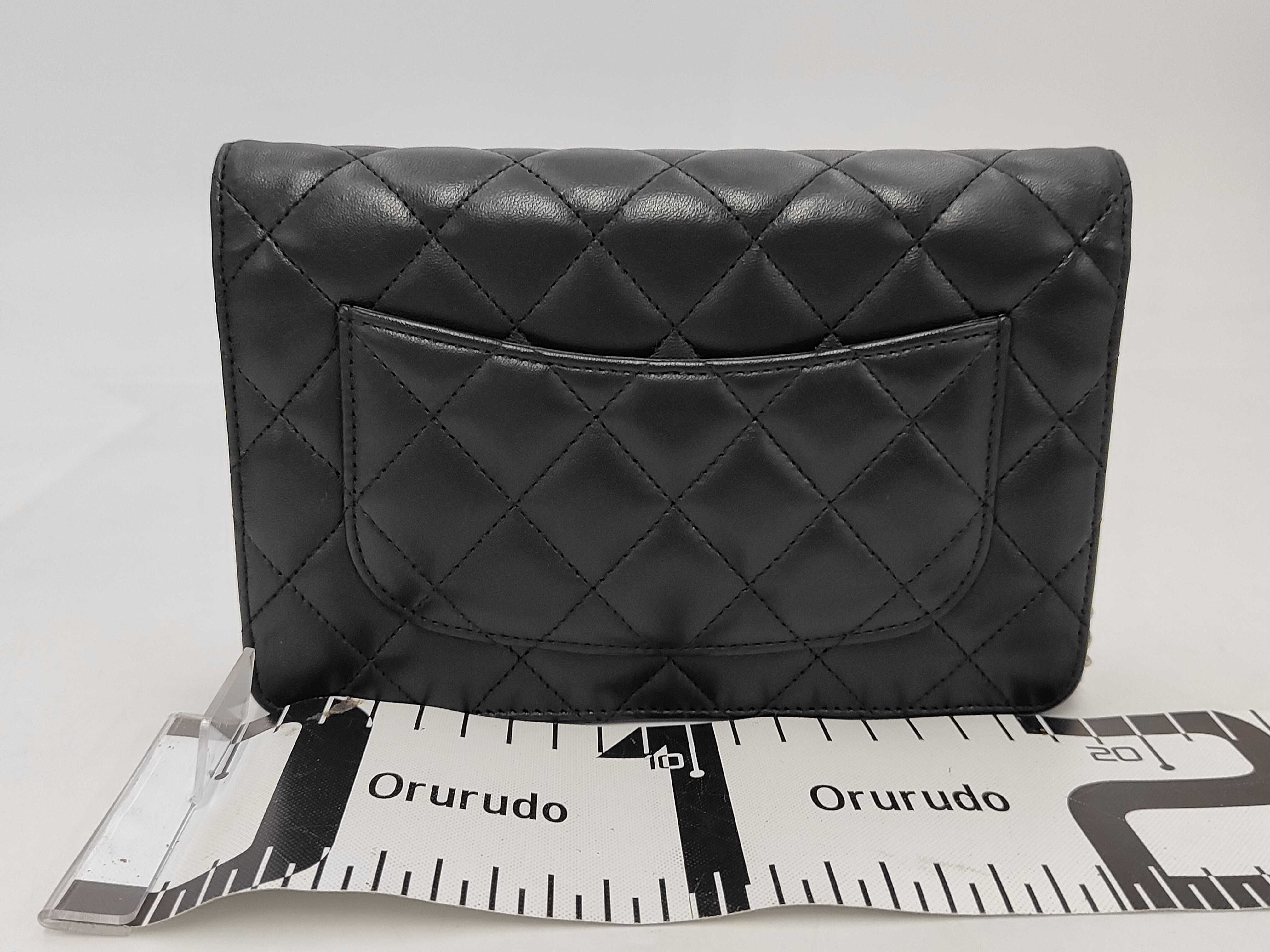 Matelassé Chain Wallet, Lambskin, Black, Silver Hardware, Shoulder Bag — view 2