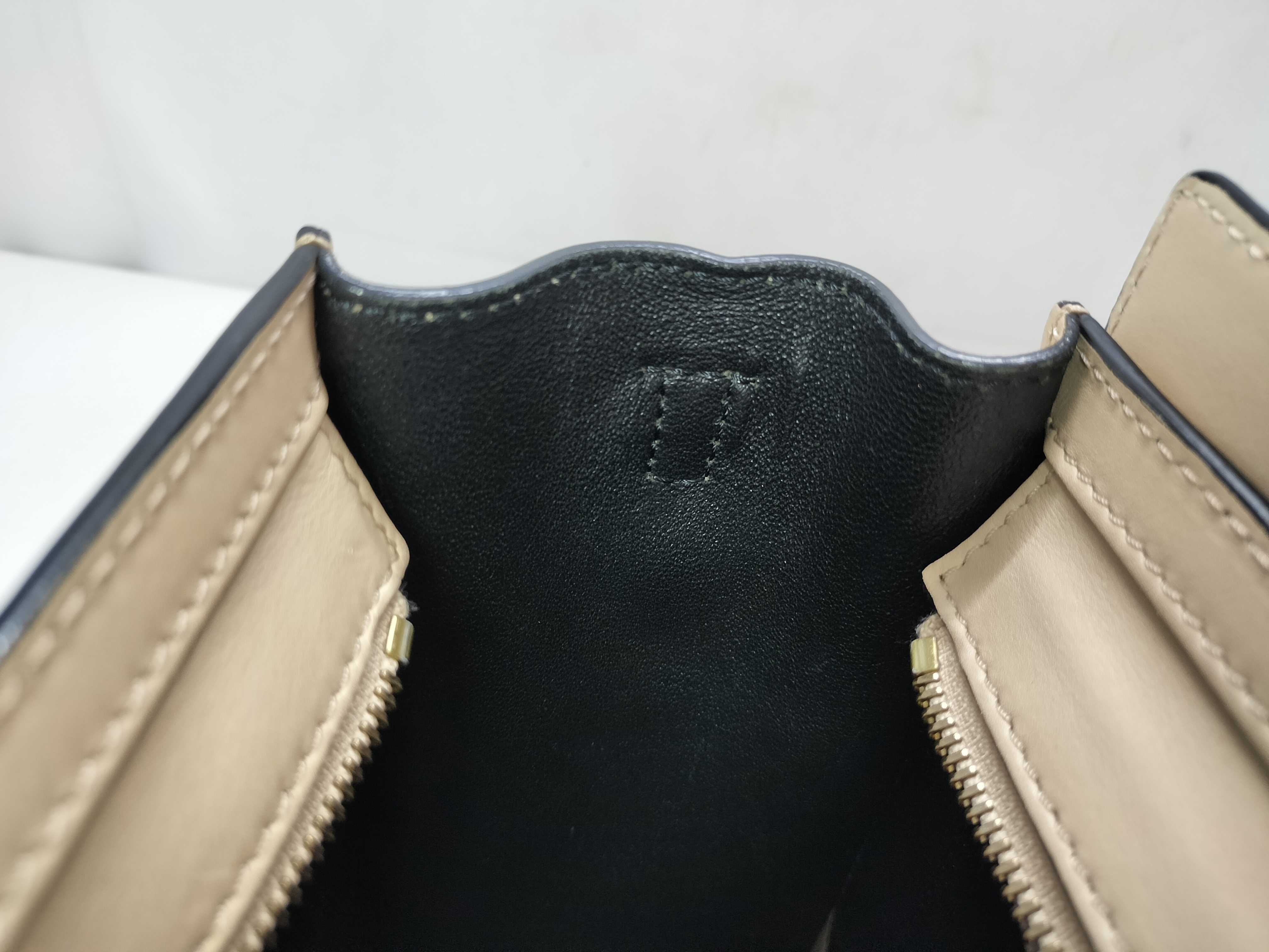 Luggage Nano Shopper Leather 2-Way Handbag, Beige — view 12