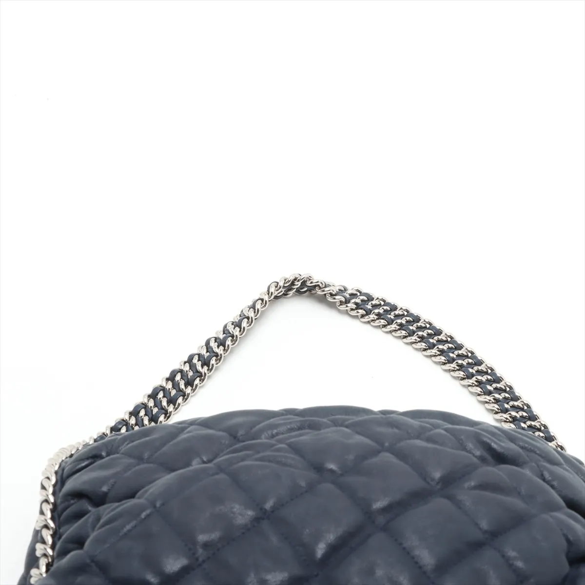 Matelasse Lambskin Chain Shoulder Bag Chain Around Navy Silver Hardware 15369999 15th Series — view 6