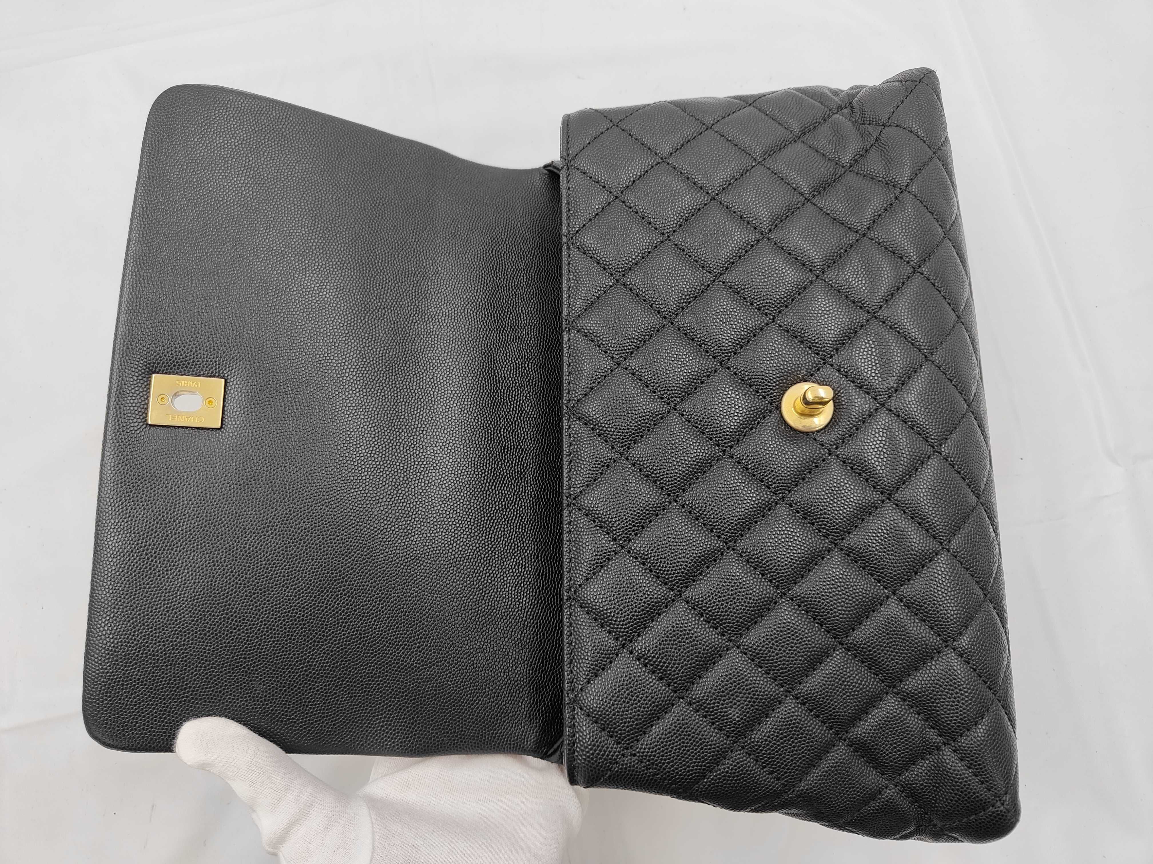 Caviar Skin Handbag Shoulder Bag 2-Way Handbag — view 8