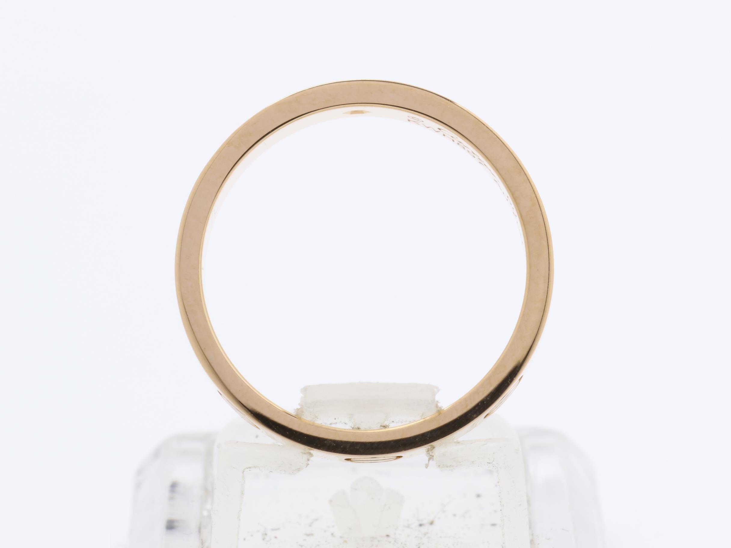 Au750PG Mini Love 1P Diamond Ring, Size 50, 4.4g, Width approx. 4.0mm — view 5