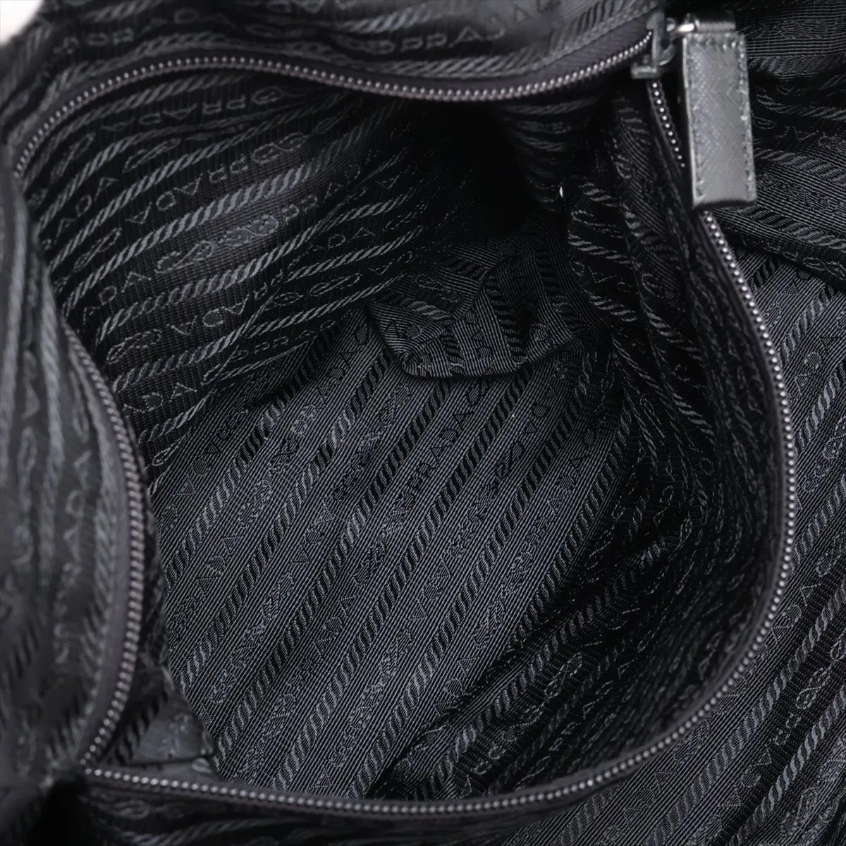 Tessuto Nylon x Leather 2-Way Boston Bag, Black — view 9