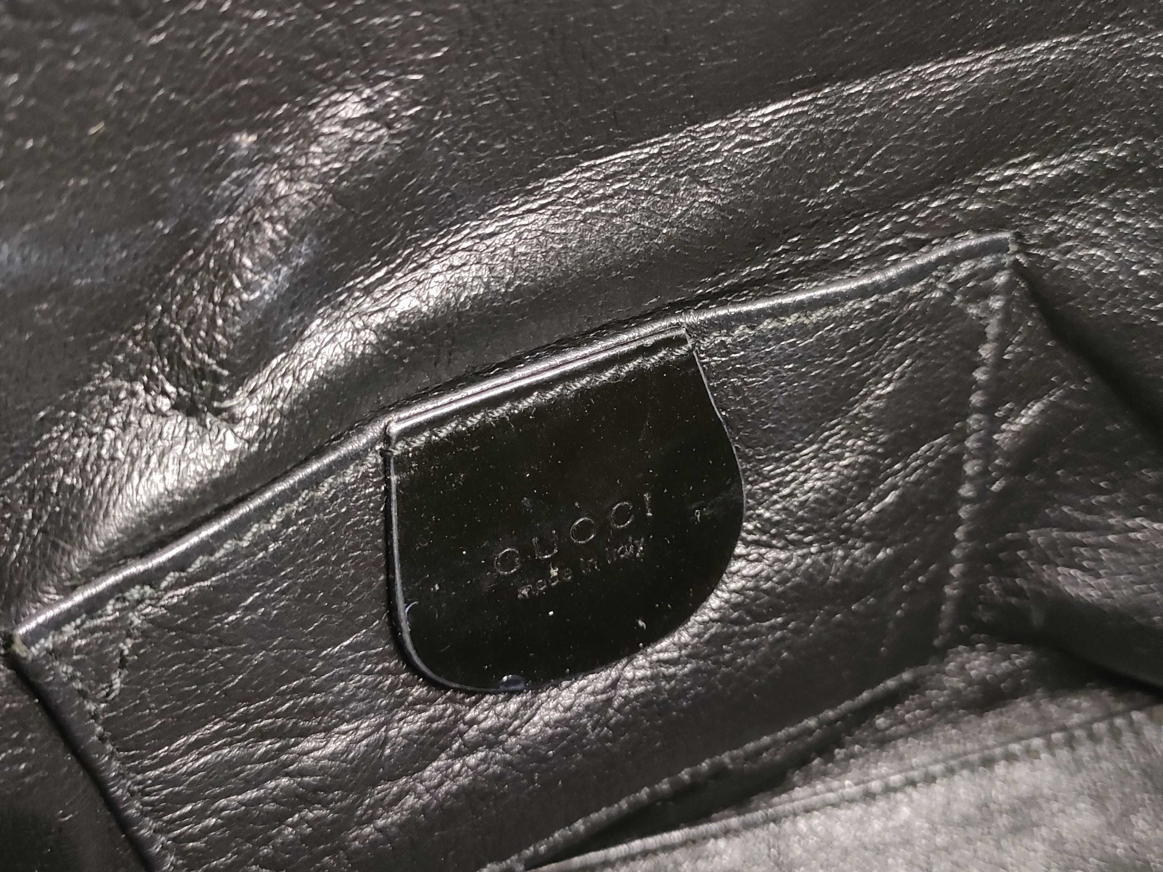 accessory pouch, enamel, black handbag — view 11