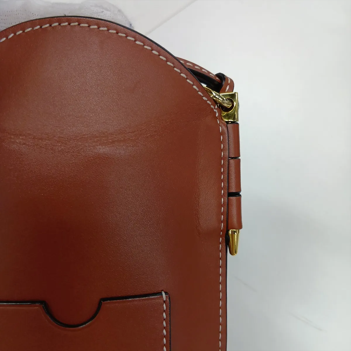 Gate Pocket Leather Shoulder Bag, Brown — view 15