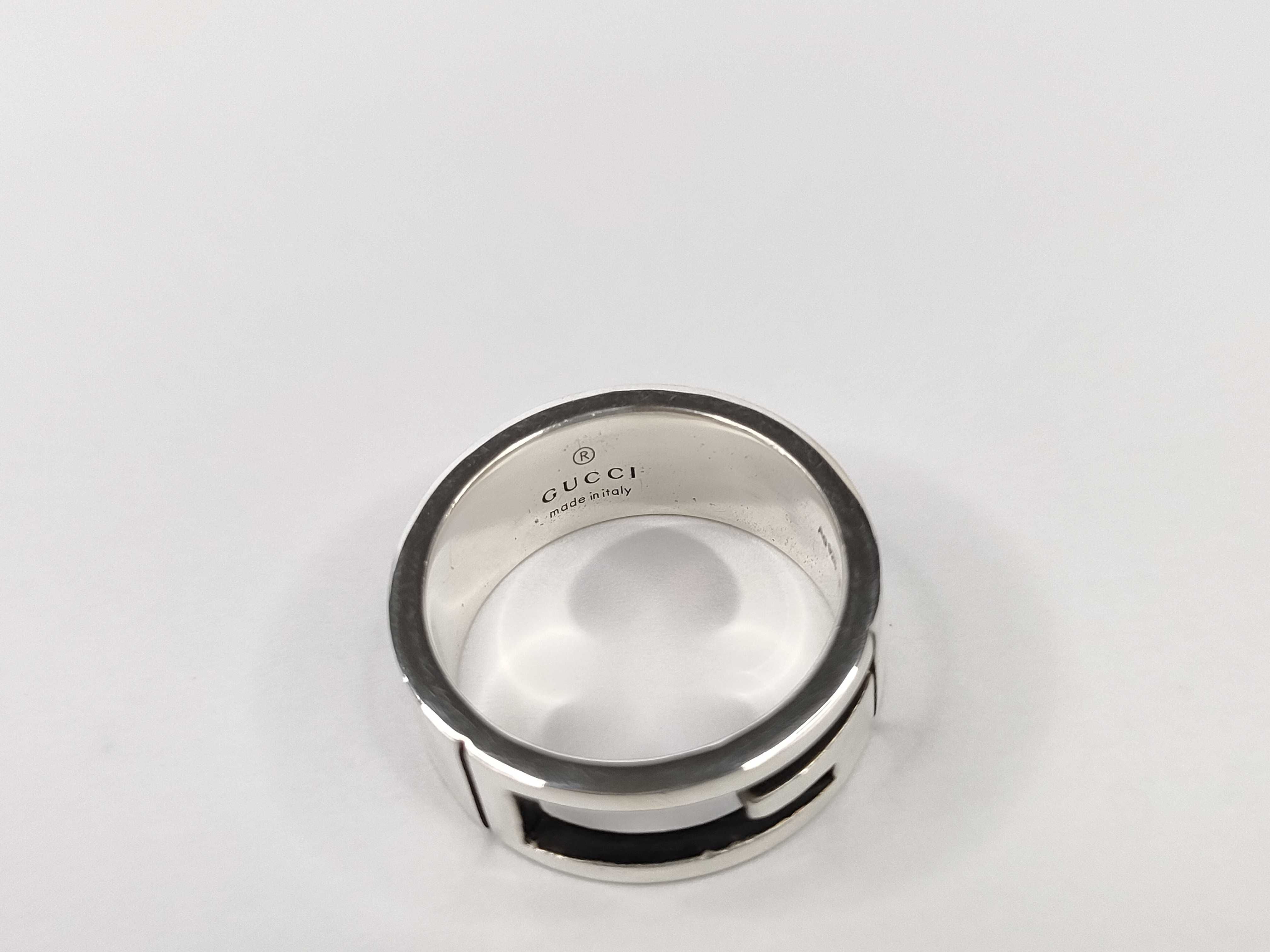 ring, branded G cutout G, SV925, approximately size 14. — view 5