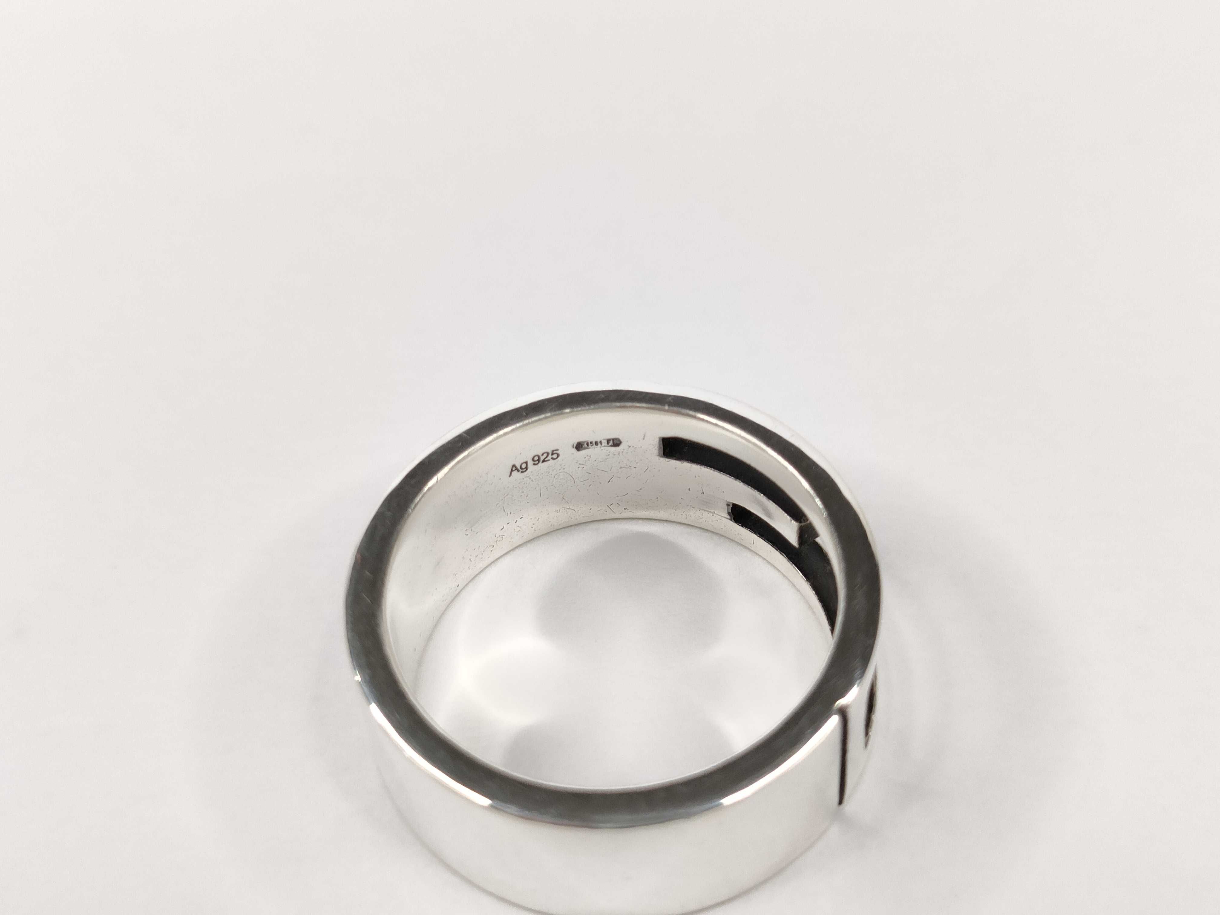 ring, branded G cutout G, SV925, approximately size 14. — view 6