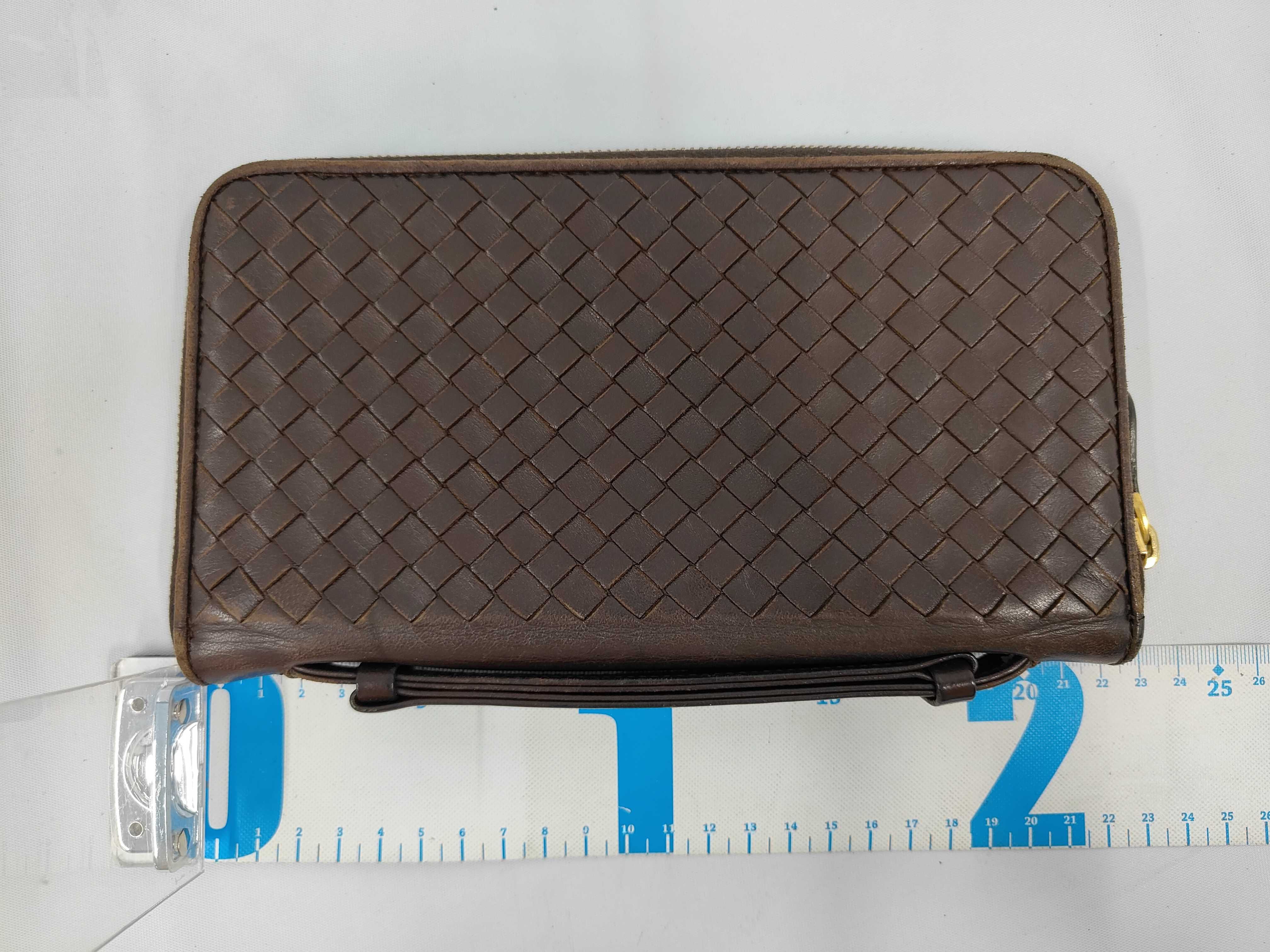 Intrecciato Long Wallet, Brown — view 2