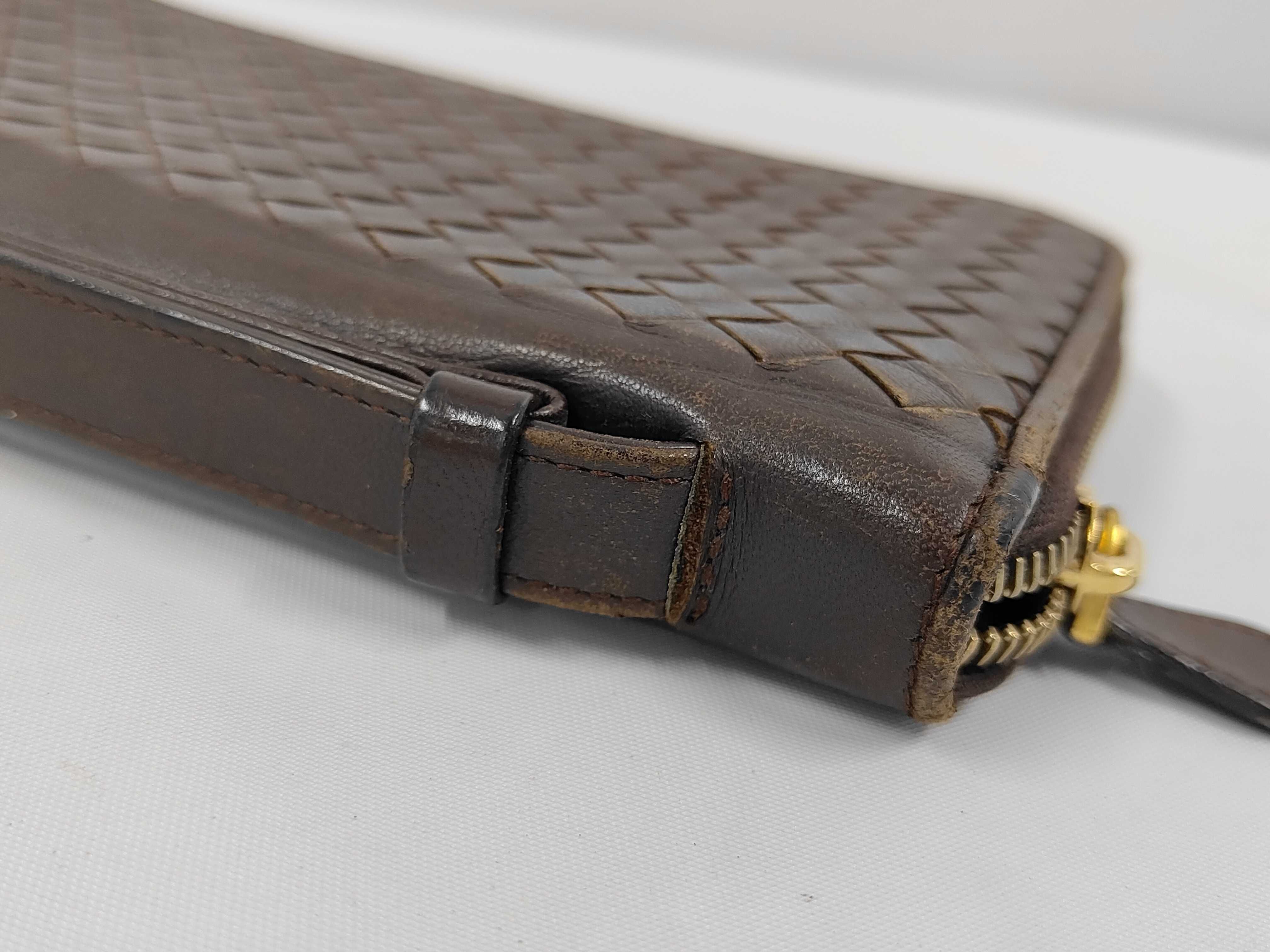 Intrecciato Long Wallet, Brown — view 5
