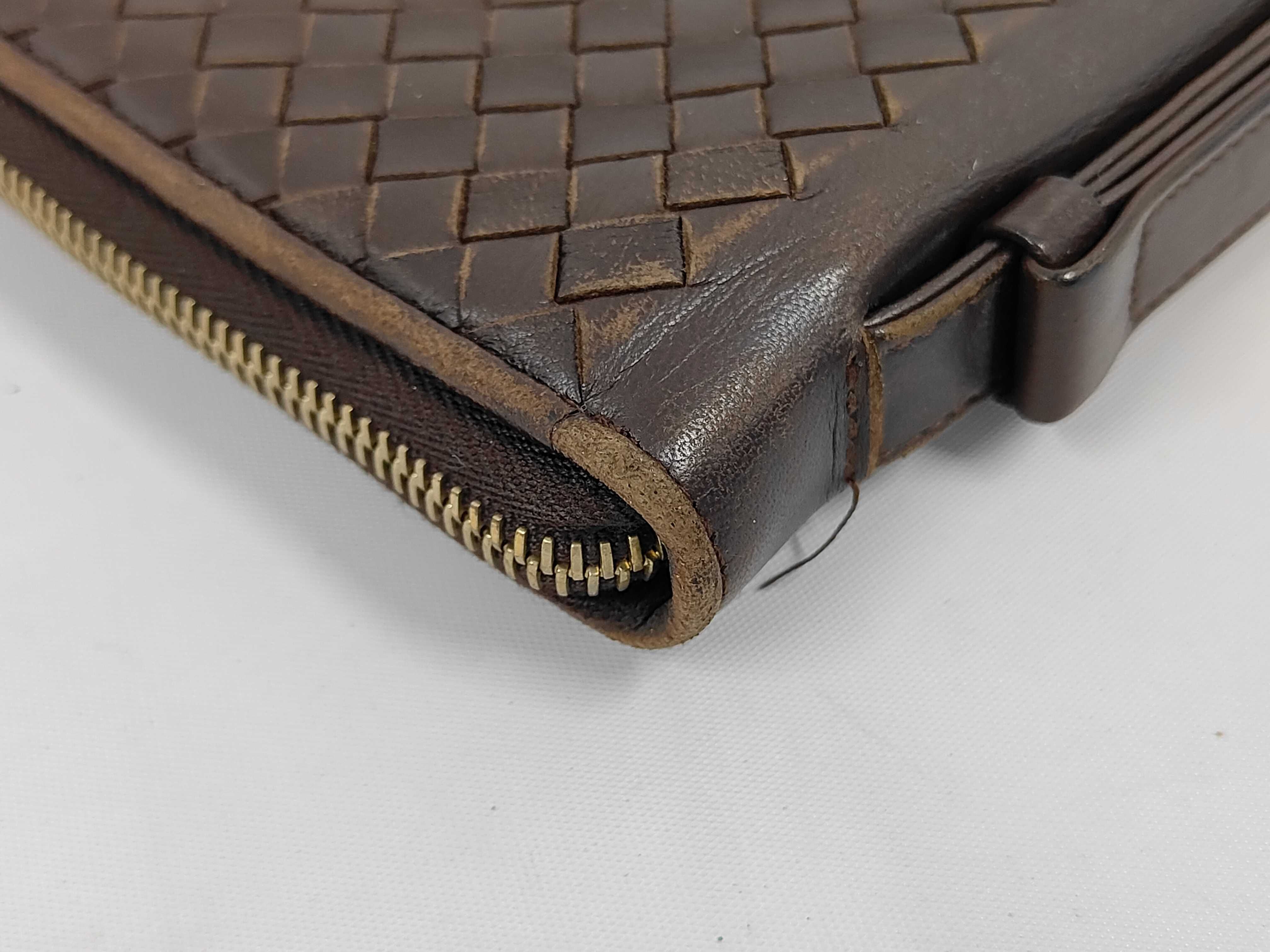Intrecciato Long Wallet, Brown — view 6