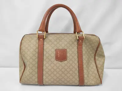 Macadam Leather Handbag Boston Bag
