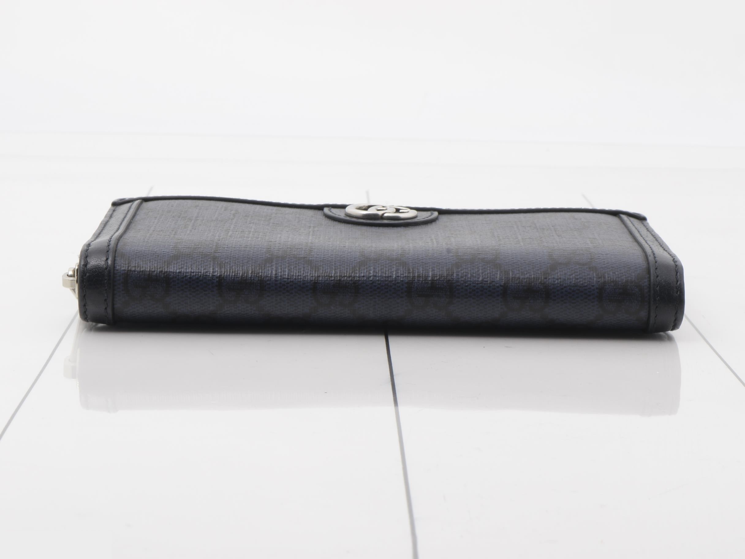 GG Supreme Canvas Round Zipper Long Wallet 706844 — view 3