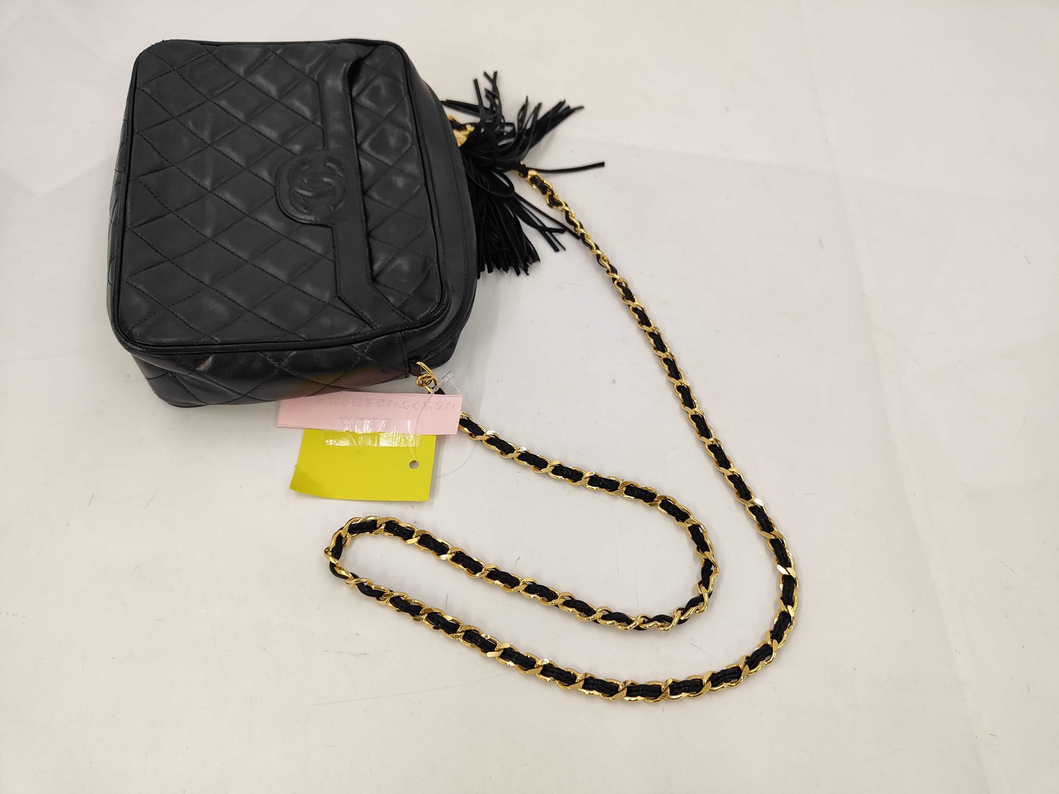 Lambskin Coco Mark Fringe Chain Shoulder Bag — view 5