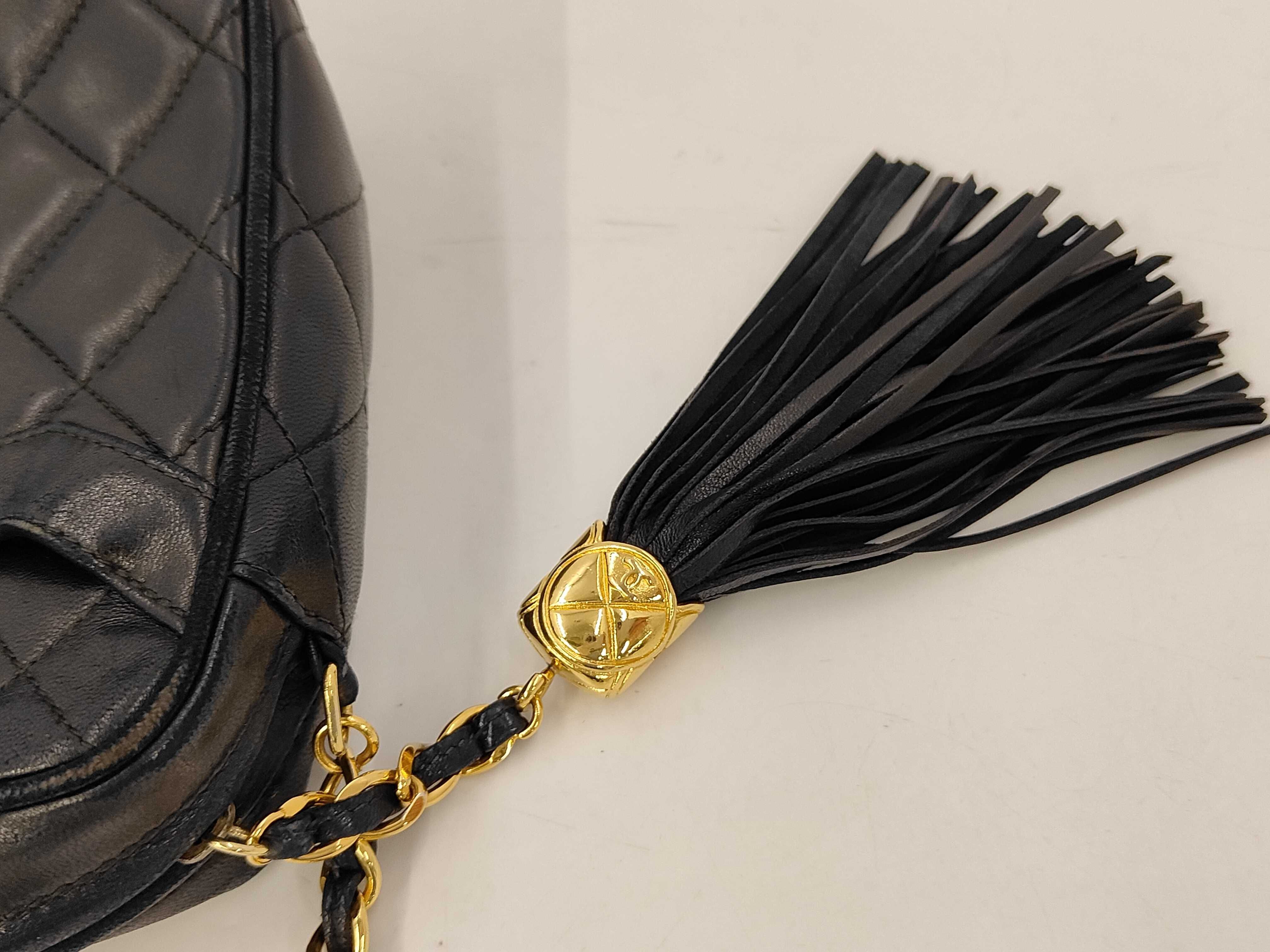 Lambskin Coco Mark Fringe Chain Shoulder Bag — view 7