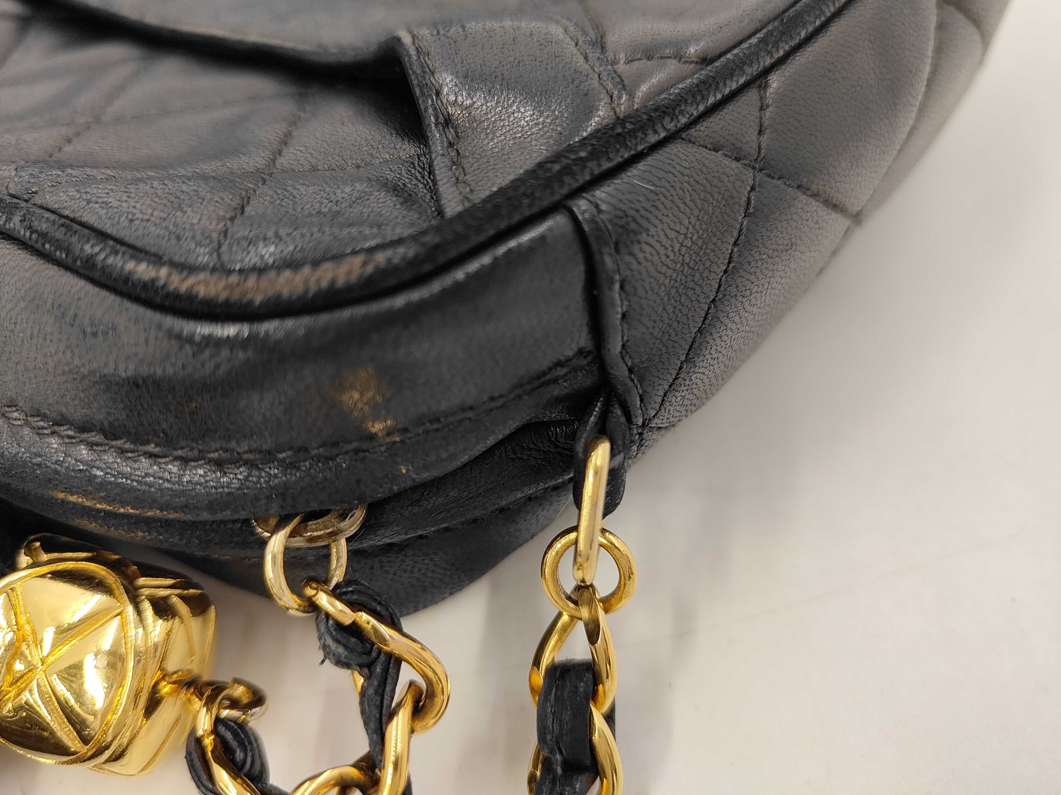 Lambskin Coco Mark Fringe Chain Shoulder Bag — view 8
