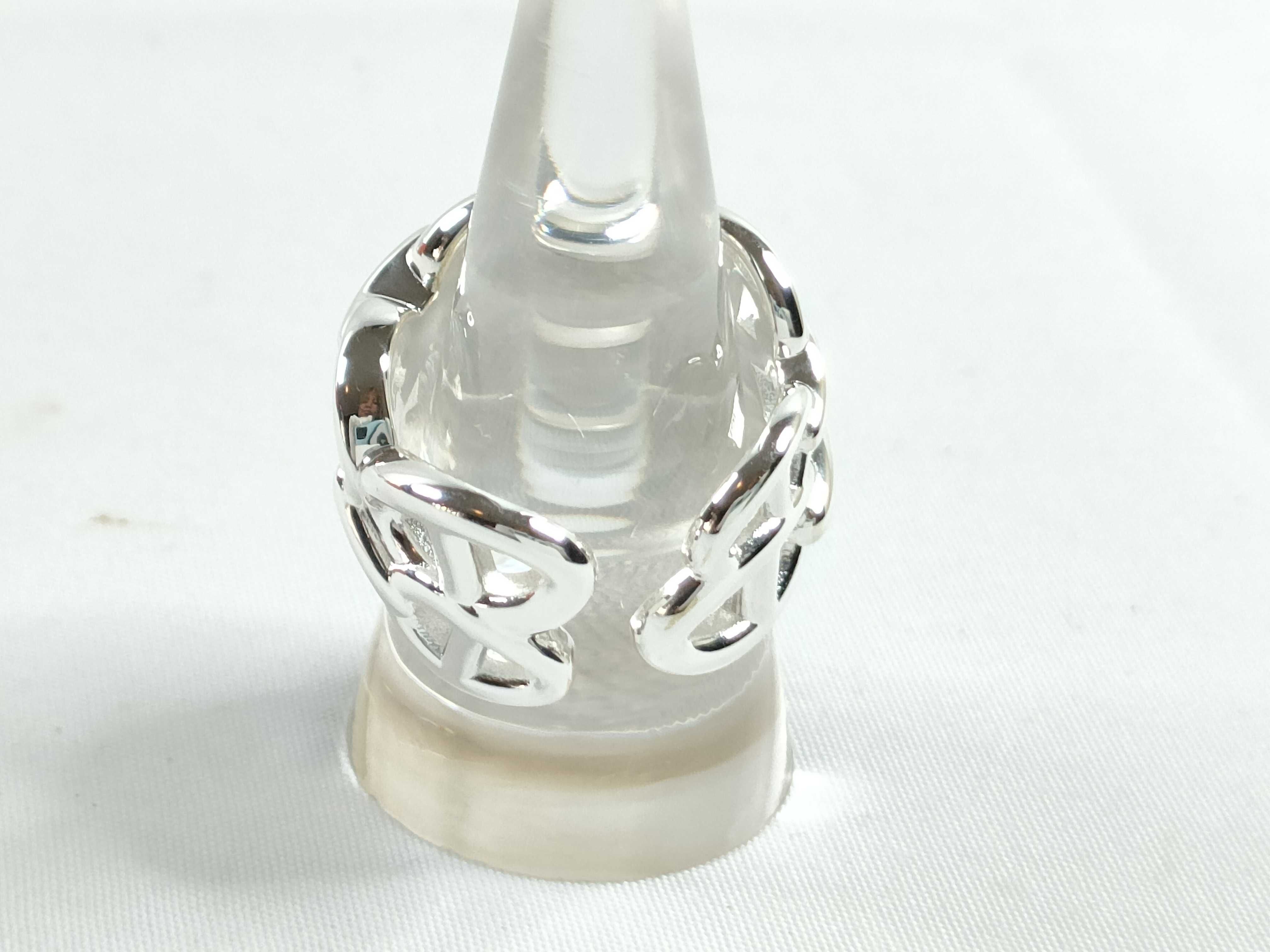Silver Pig Nose Open Ring — view 3