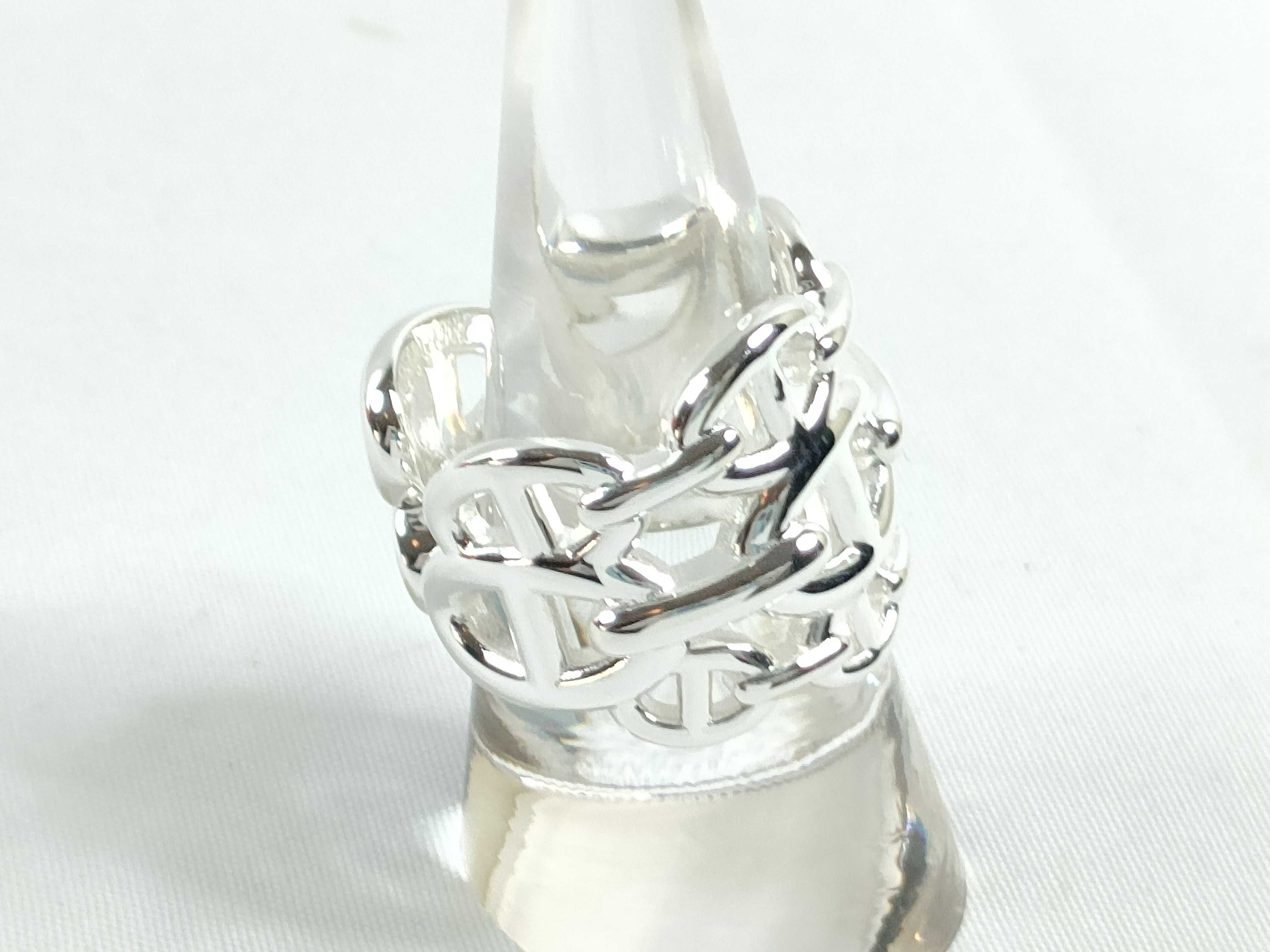 Silver Pig Nose Open Ring — view 4