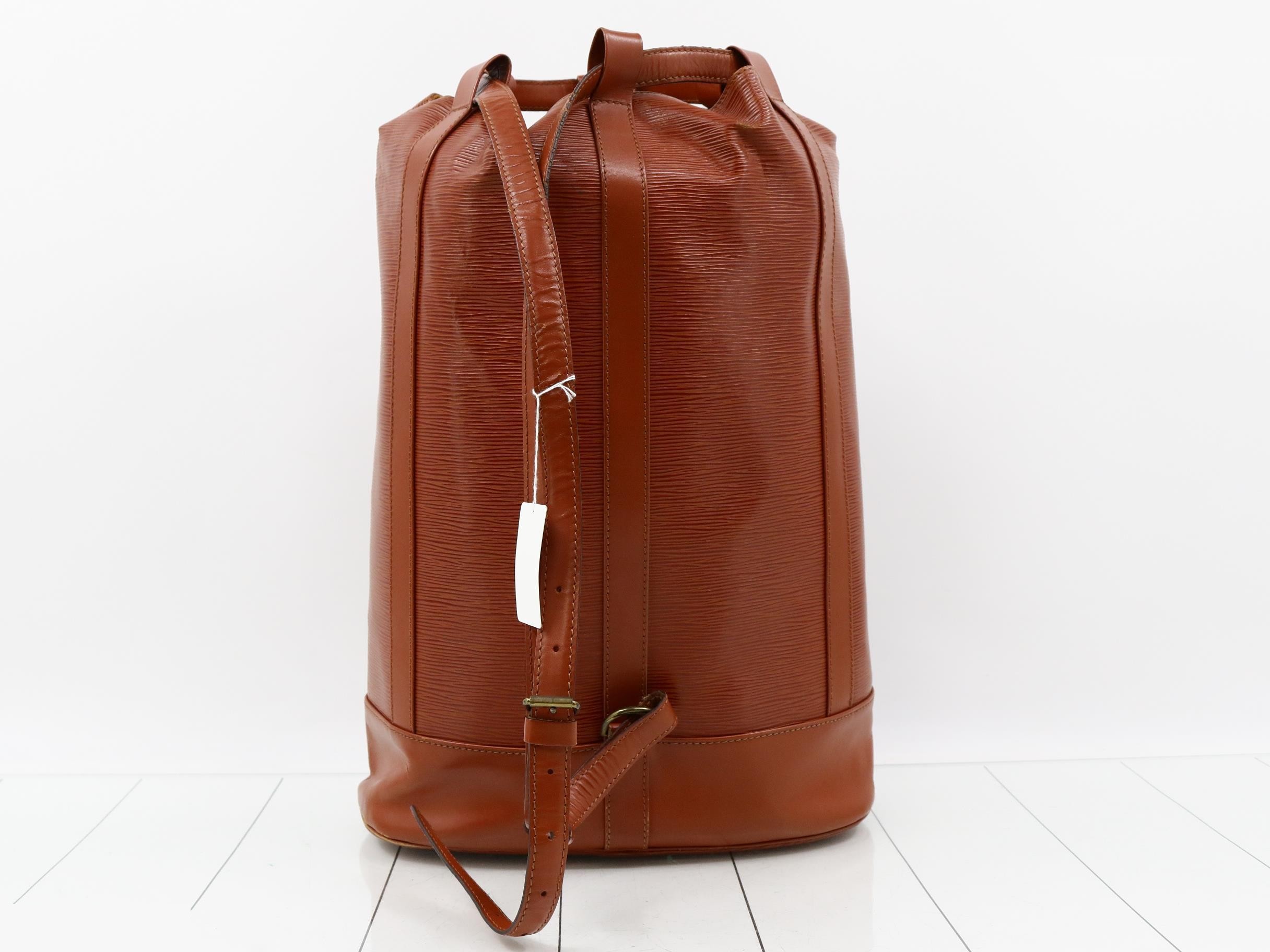 Epi Randonnée GM Kenyan Brown Shoulder Bag — view 2