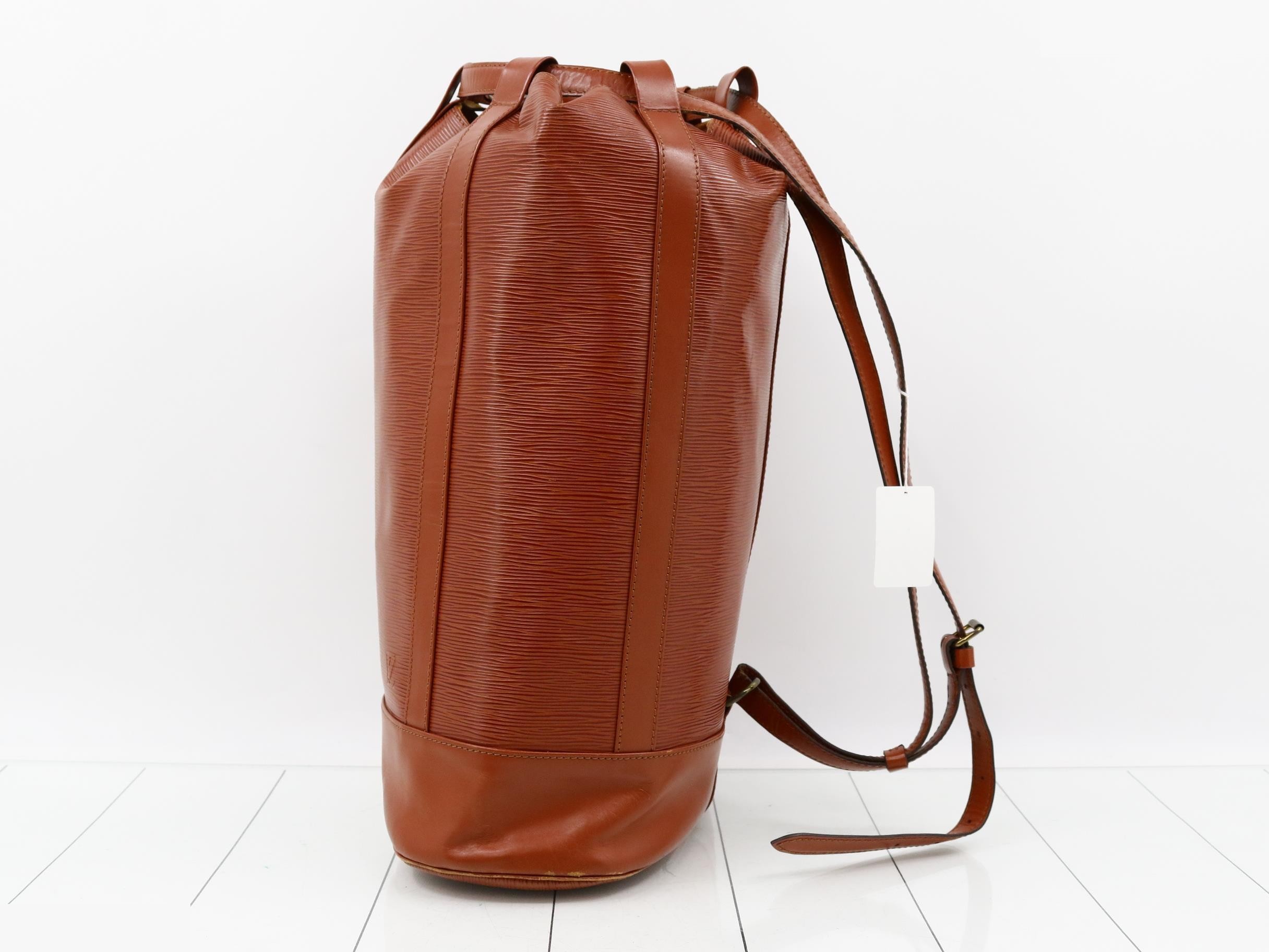 Epi Randonnée GM Kenyan Brown Shoulder Bag — view 3