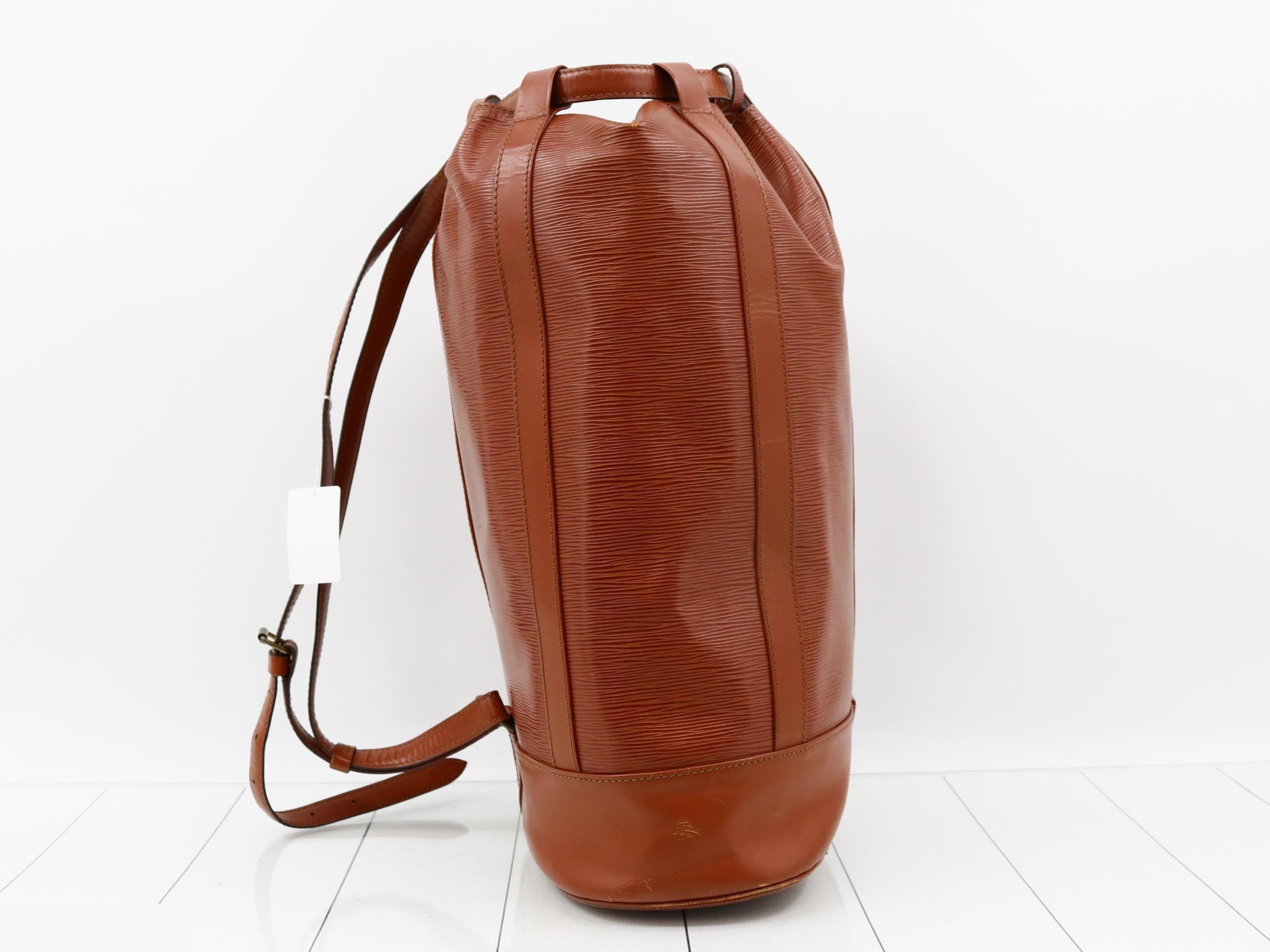 Epi Randonnée GM Kenyan Brown Shoulder Bag — view 4
