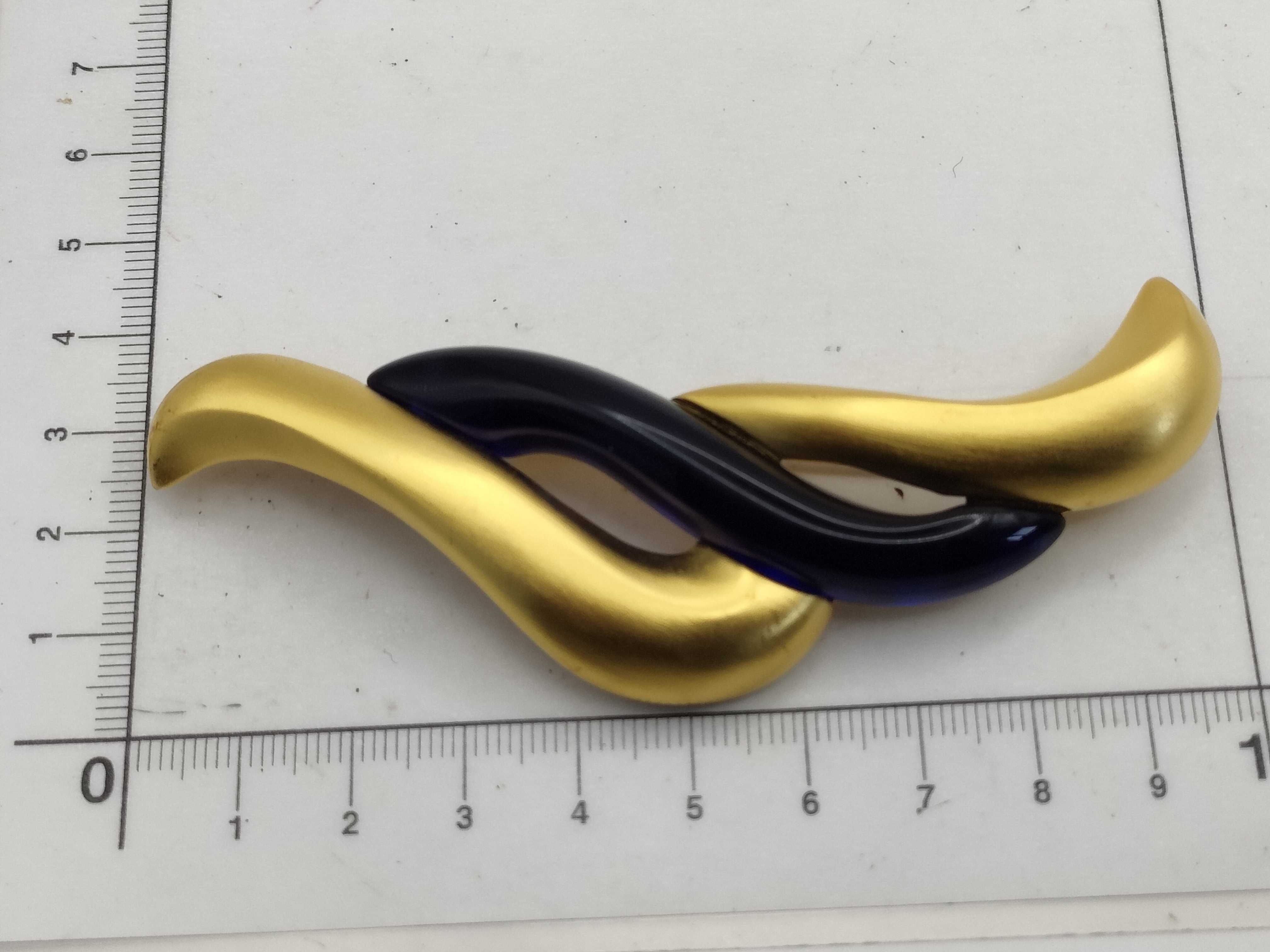 brooch, blue and gold. — view 11