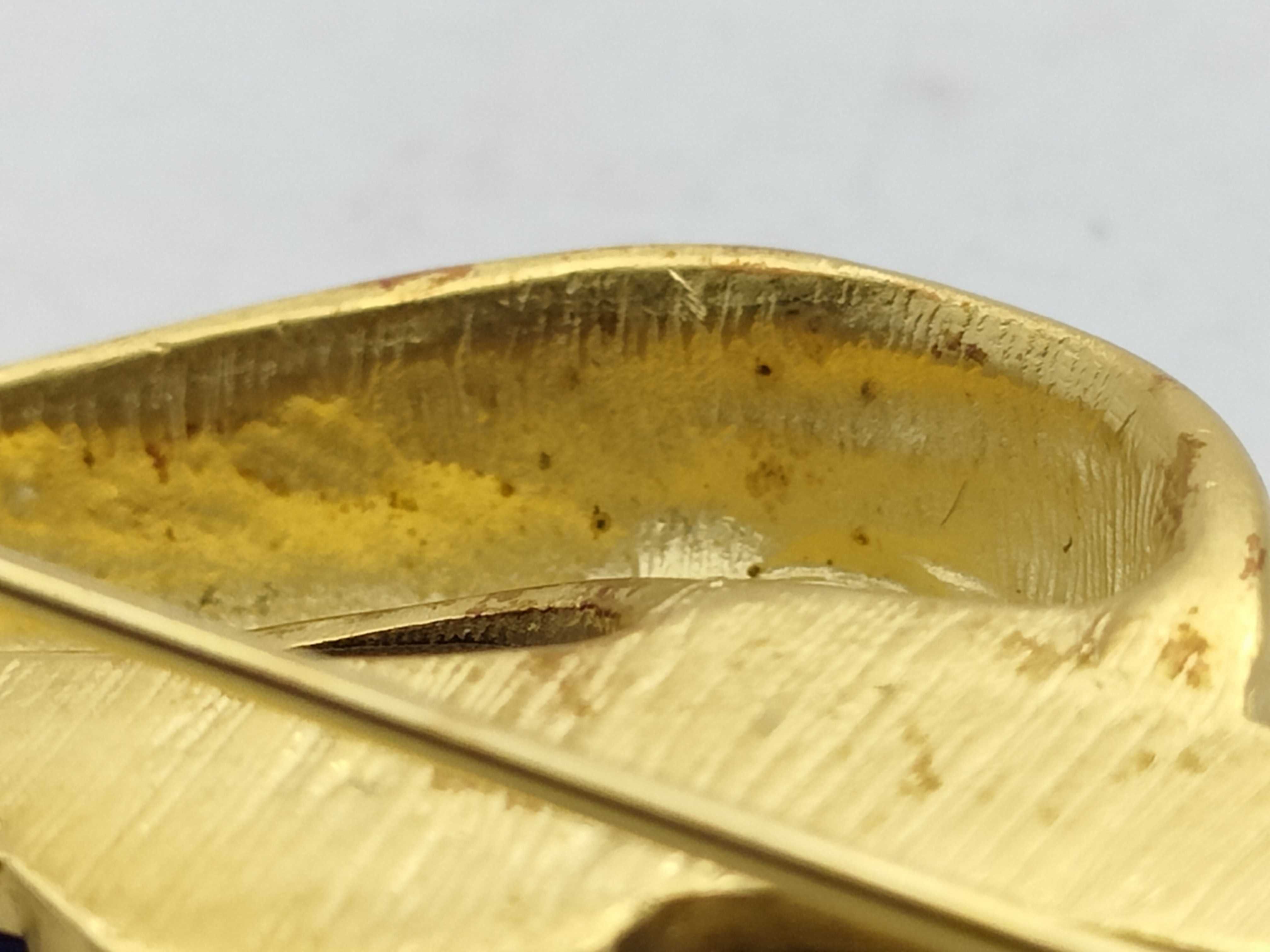 brooch, blue and gold. — view 9