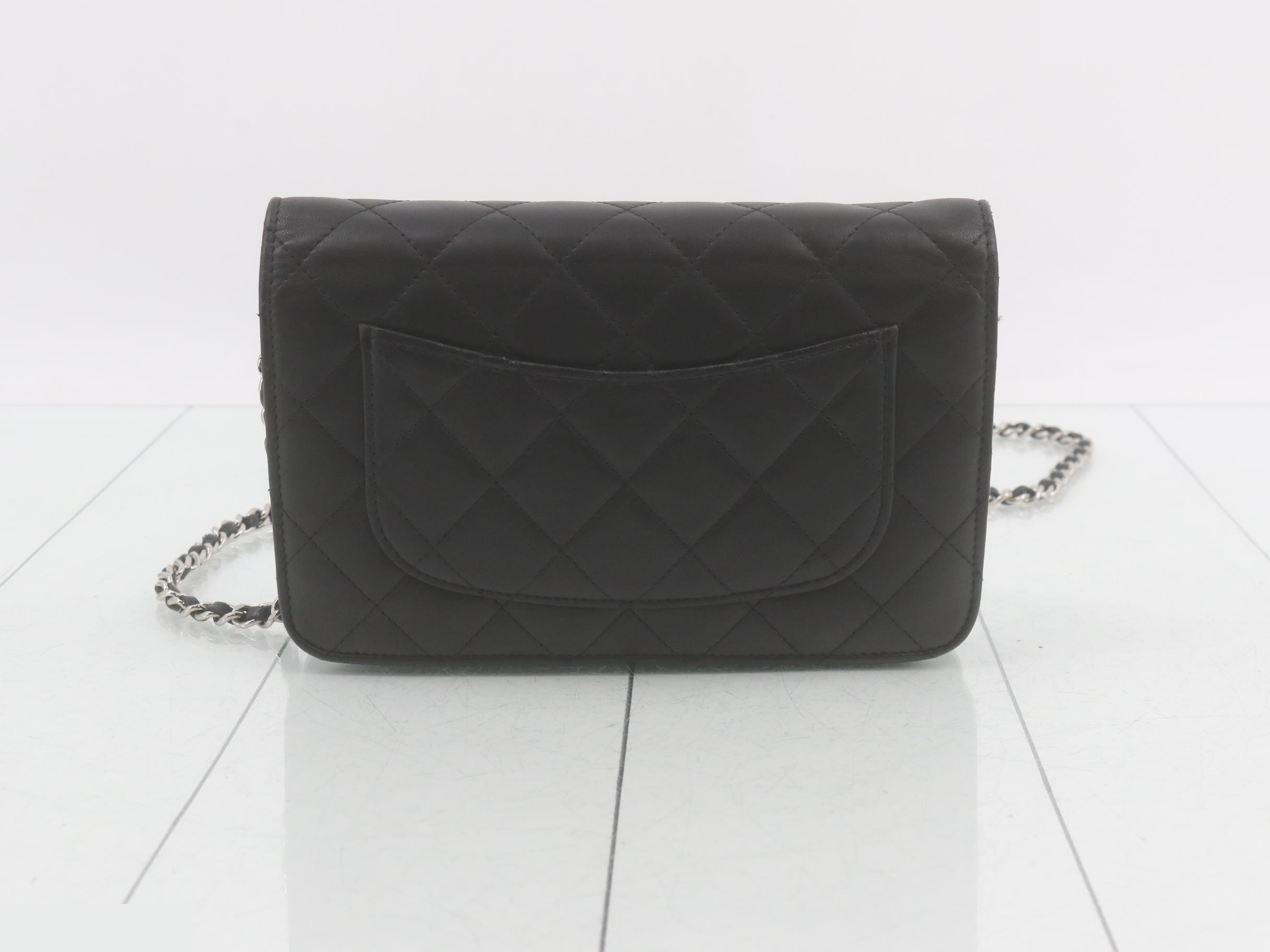 Matelassé Lambskin Chain Wallet — view 2