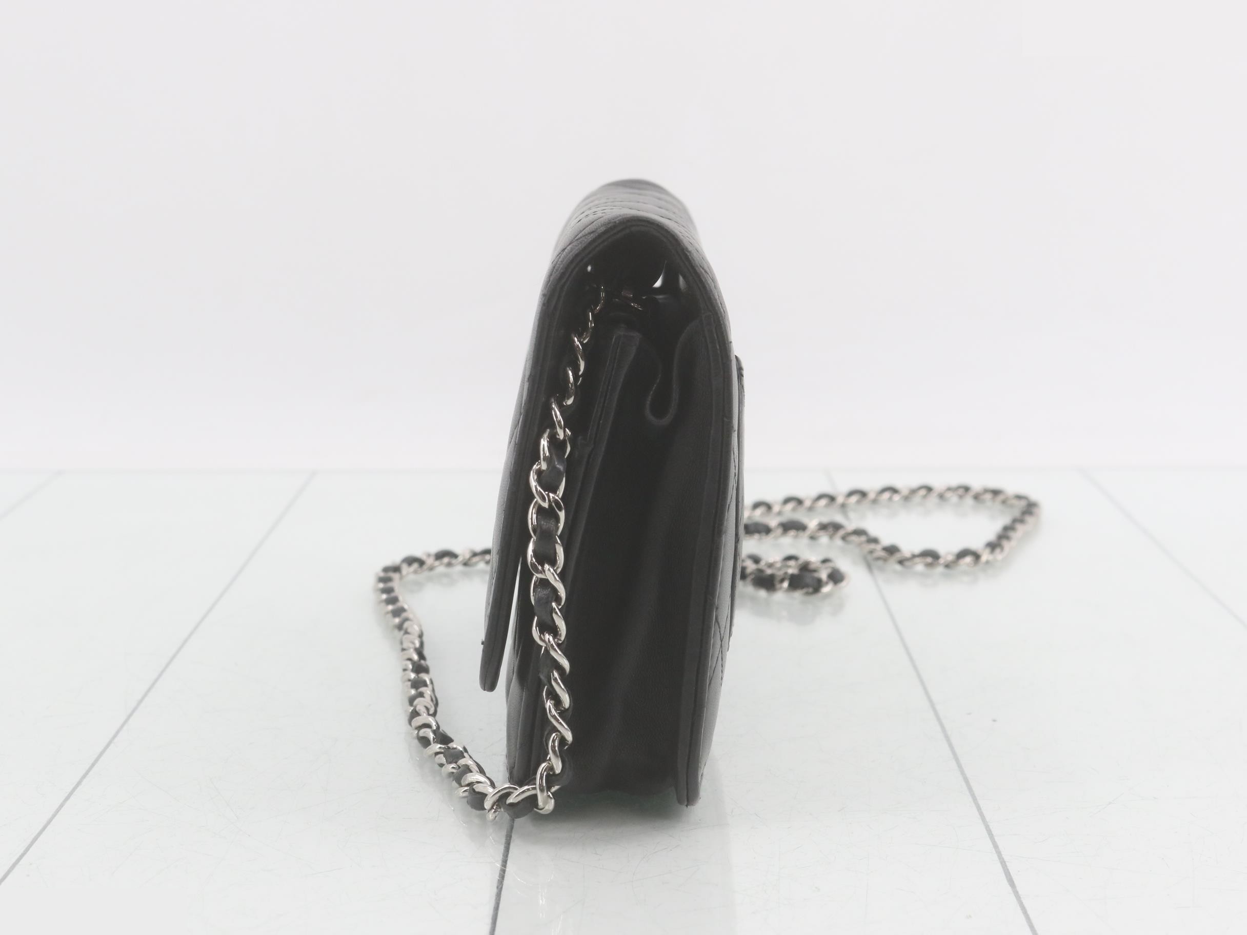 Matelassé Lambskin Chain Wallet — view 3