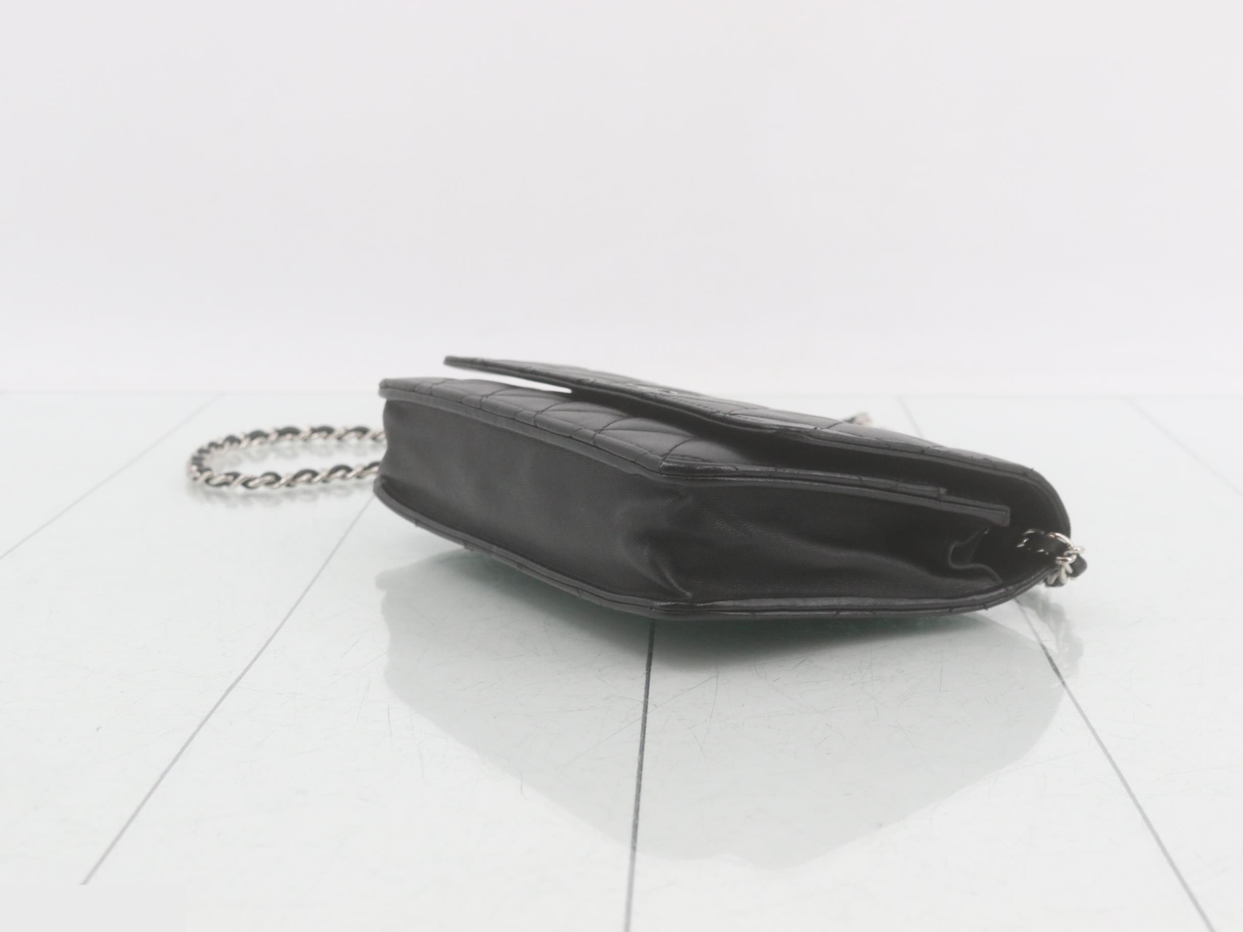 Matelassé Lambskin Chain Wallet — view 6