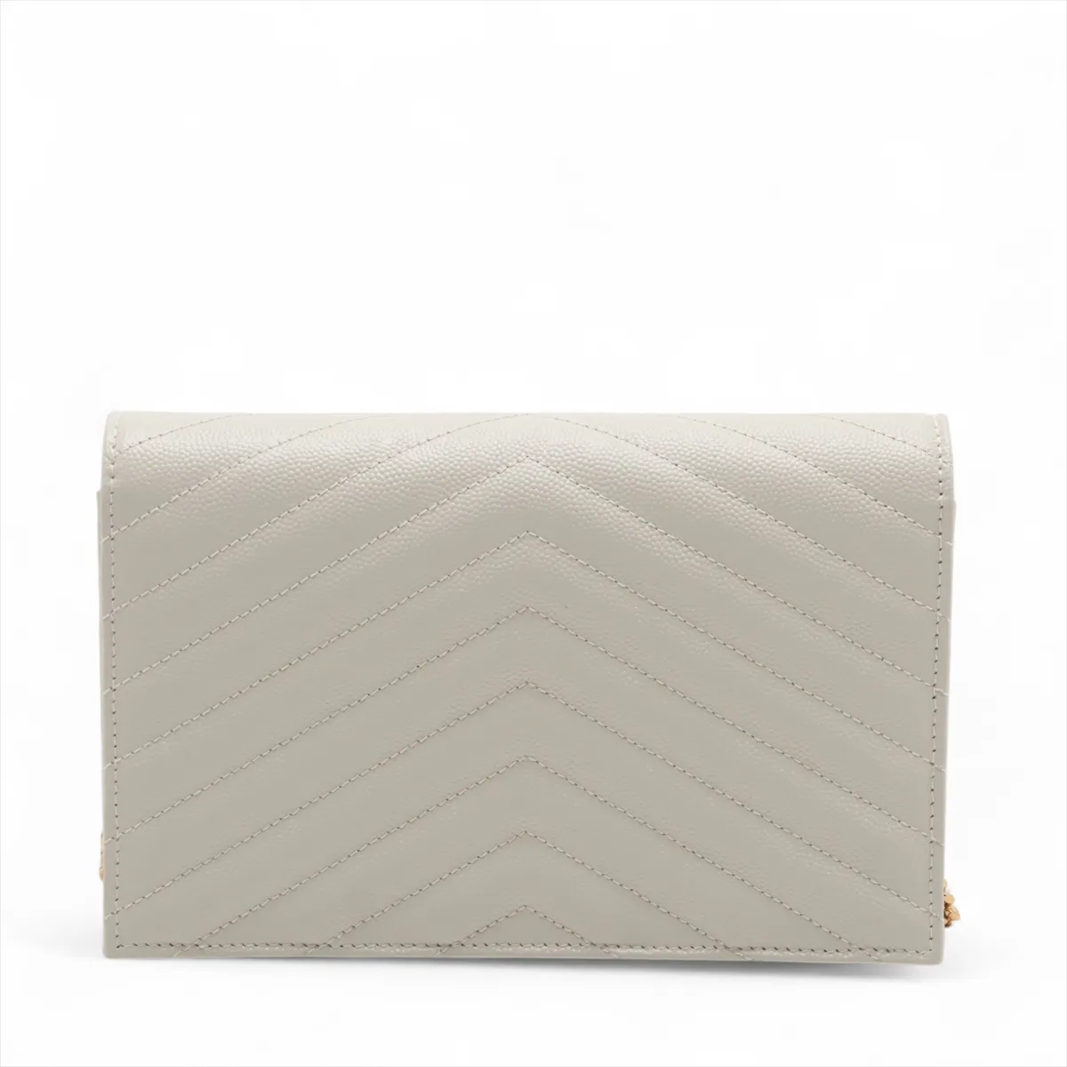 Envelope Leather Chain Wallet White 695108 — view 2