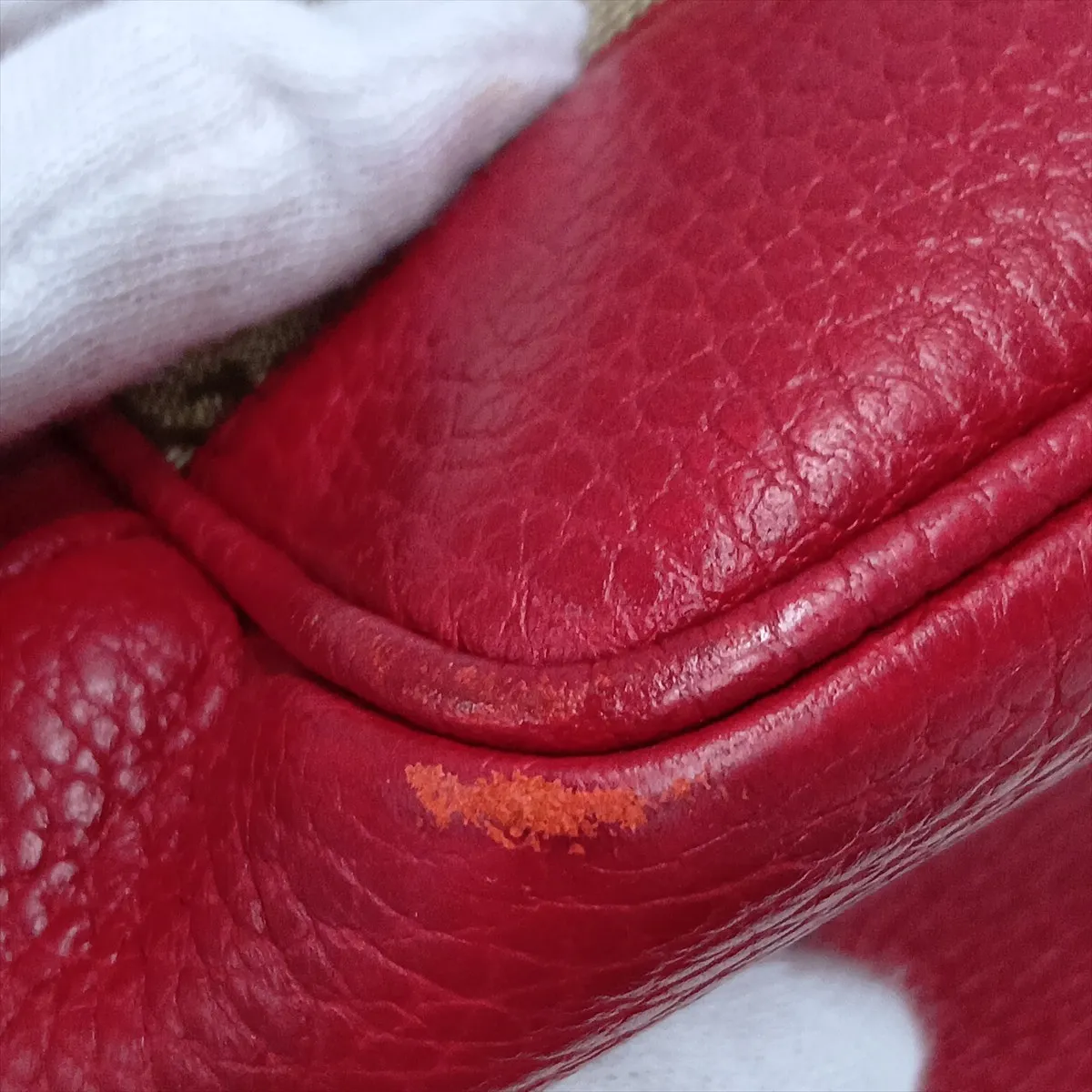 GG Canvas 449241 Canvas x Leather 2-Way Handbag Beige x Red Outlet — view 14