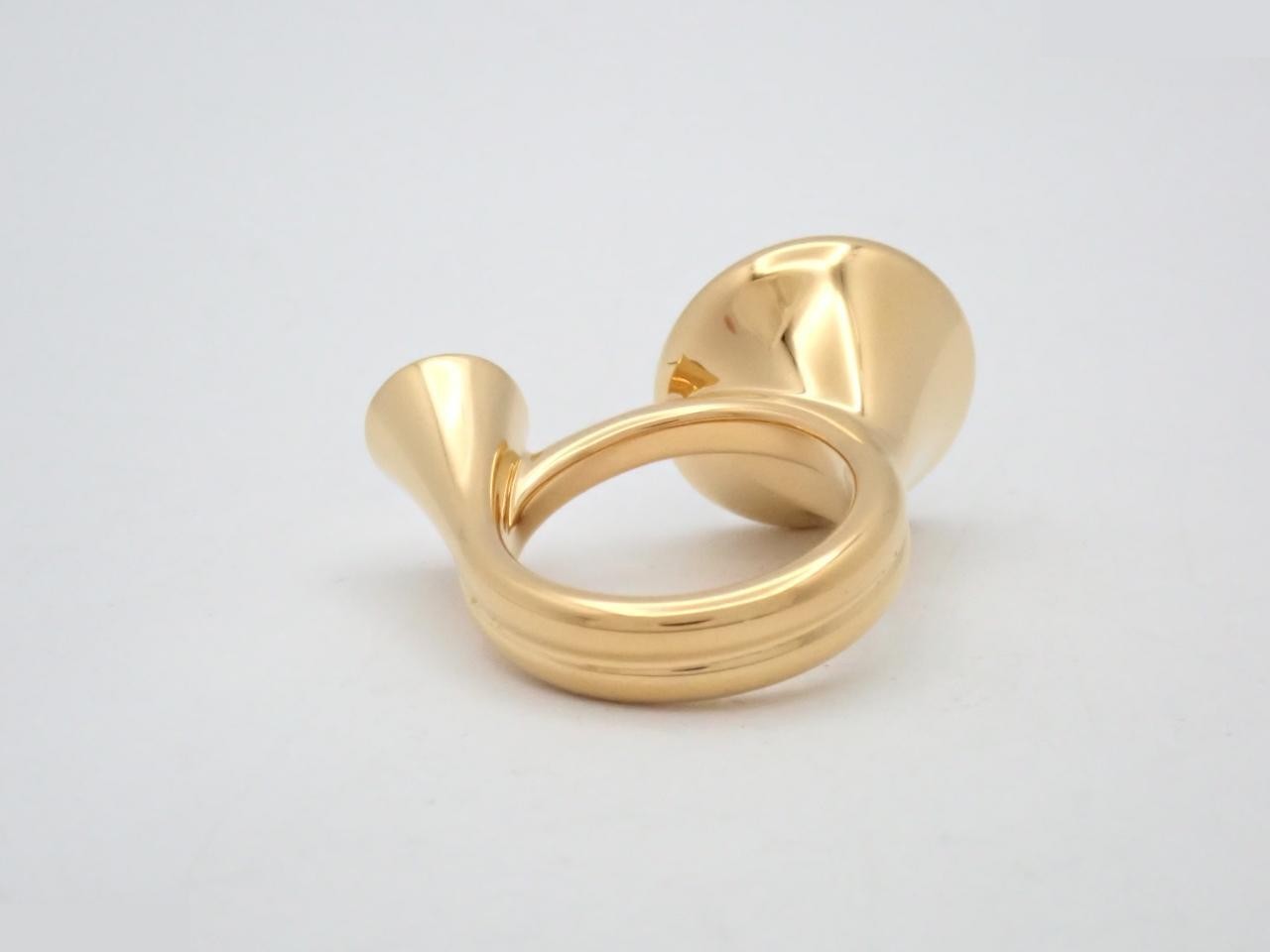 Ring, Col, Lizard Leather, Metallic Finish, YGP — view 2