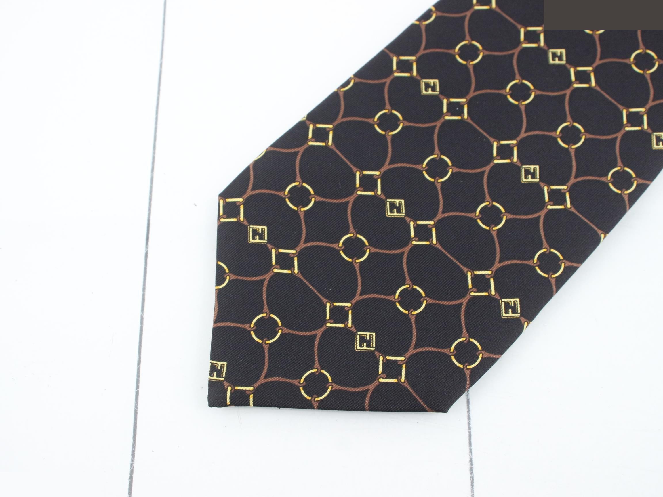 Unused Fendi Zucca tie with tags and dust bag. — view 3