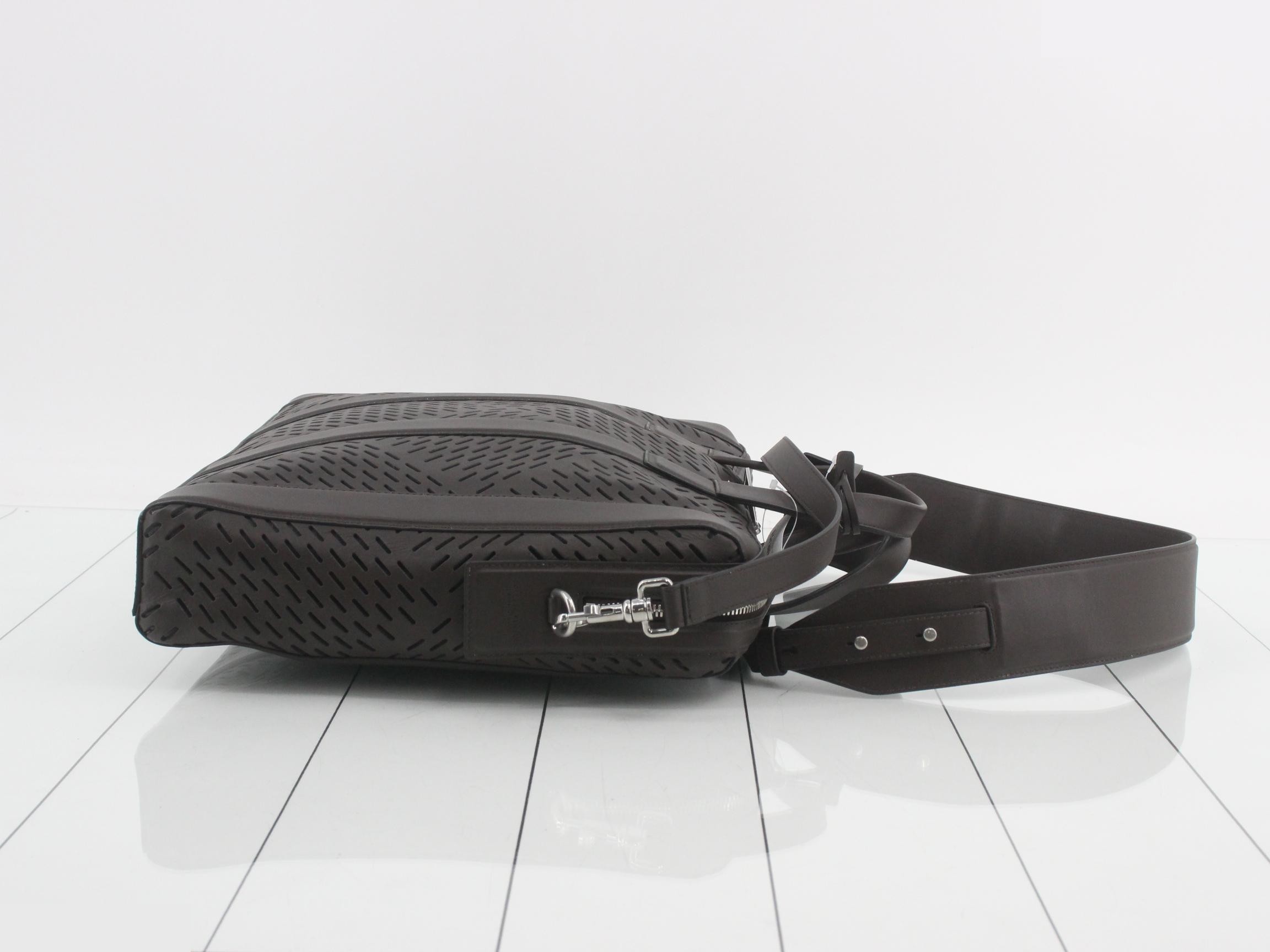 Business bag, leather, dark brown — view 3