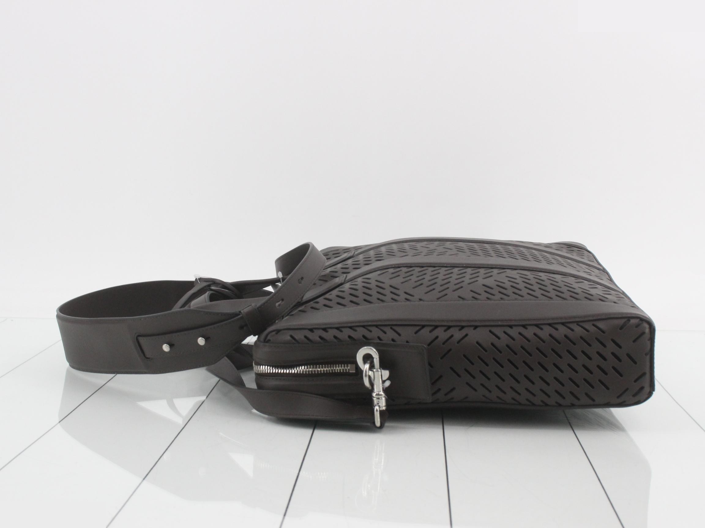 Business bag, leather, dark brown — view 4